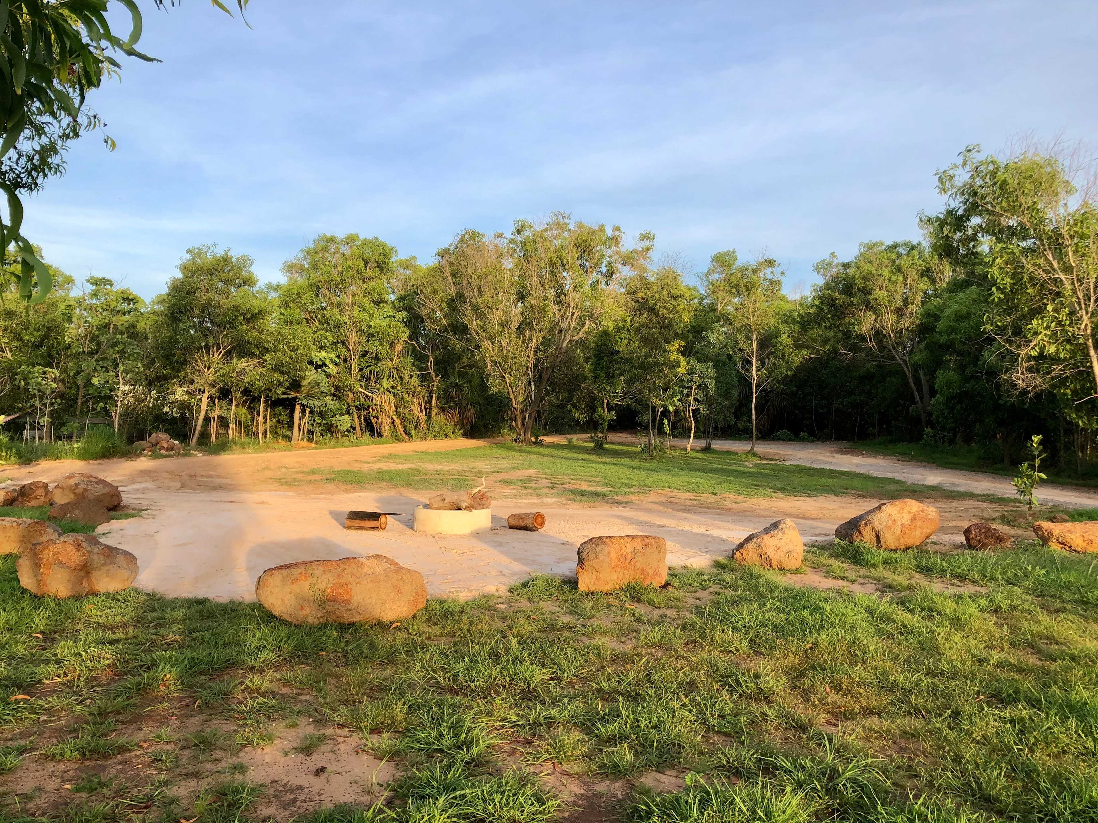 Looking from the front back into the camping area