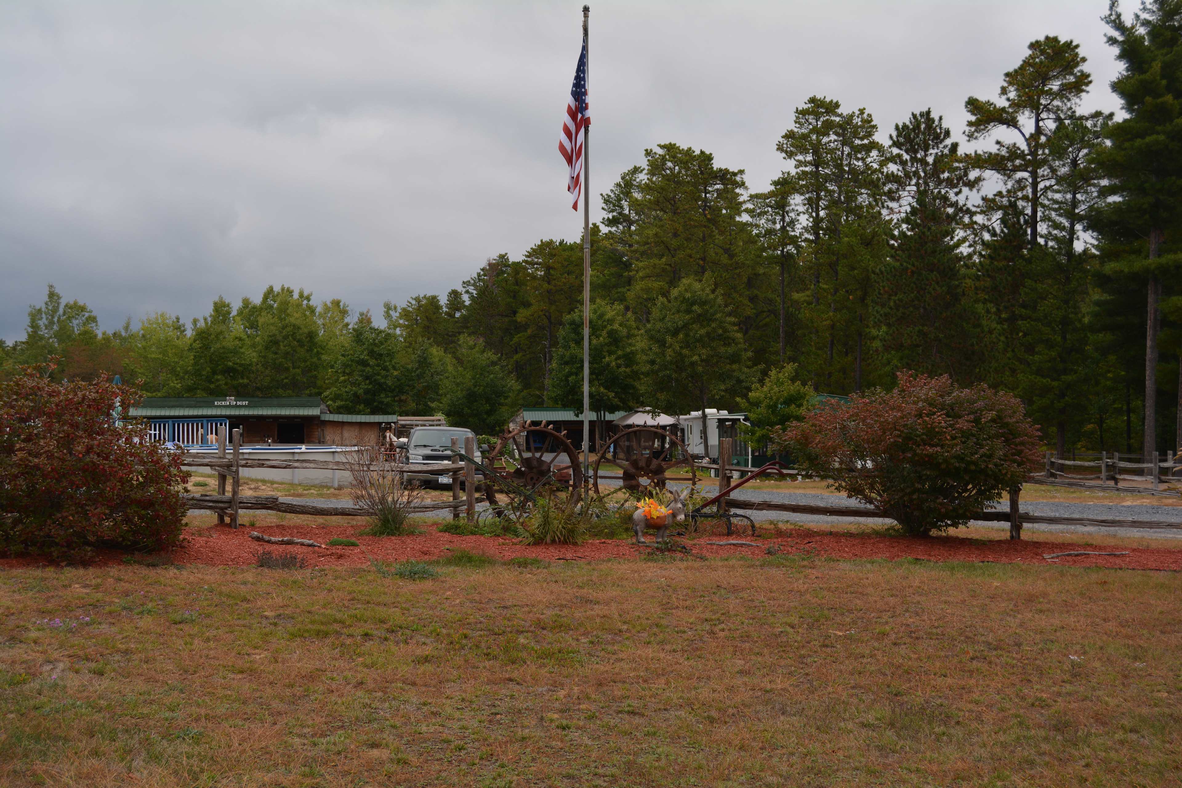 arriving at Kickin" Up Dust Farm view