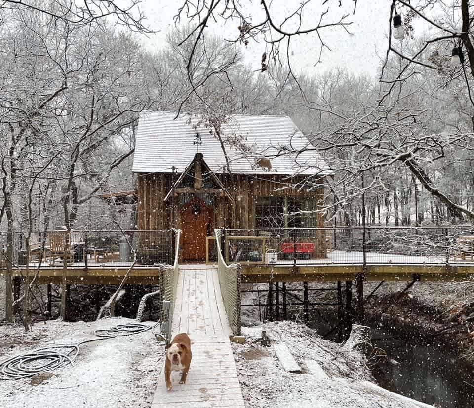 Winter time at Hobbit Treehouse! 