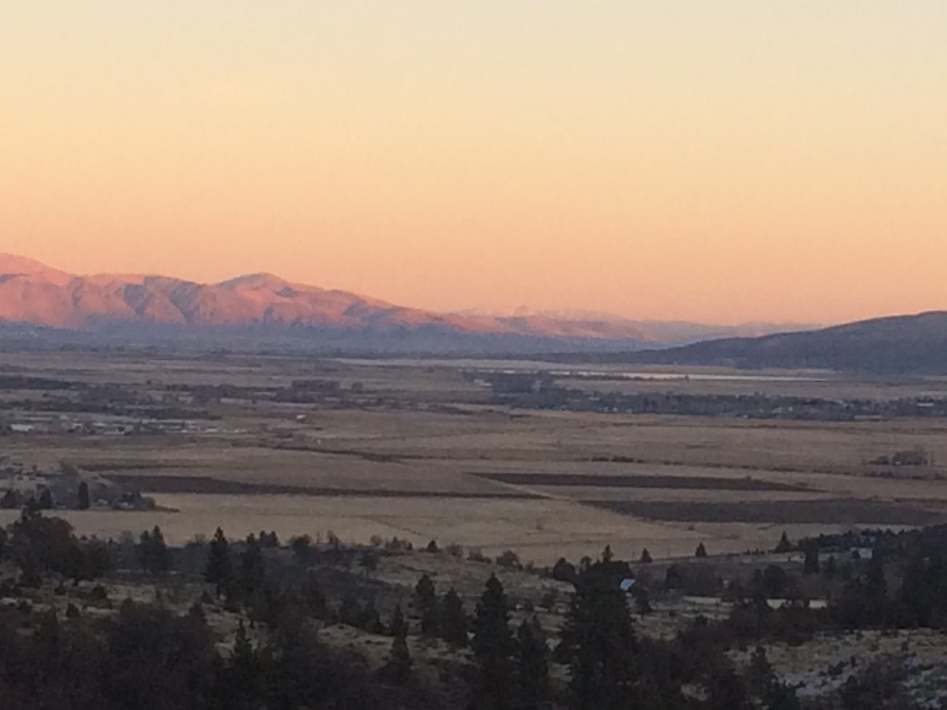 Sunset in January 