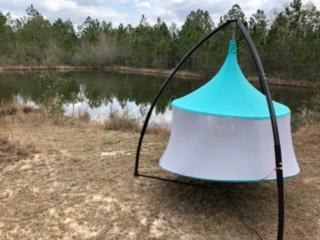 Relax Pond-side in one of our hanging loungers.