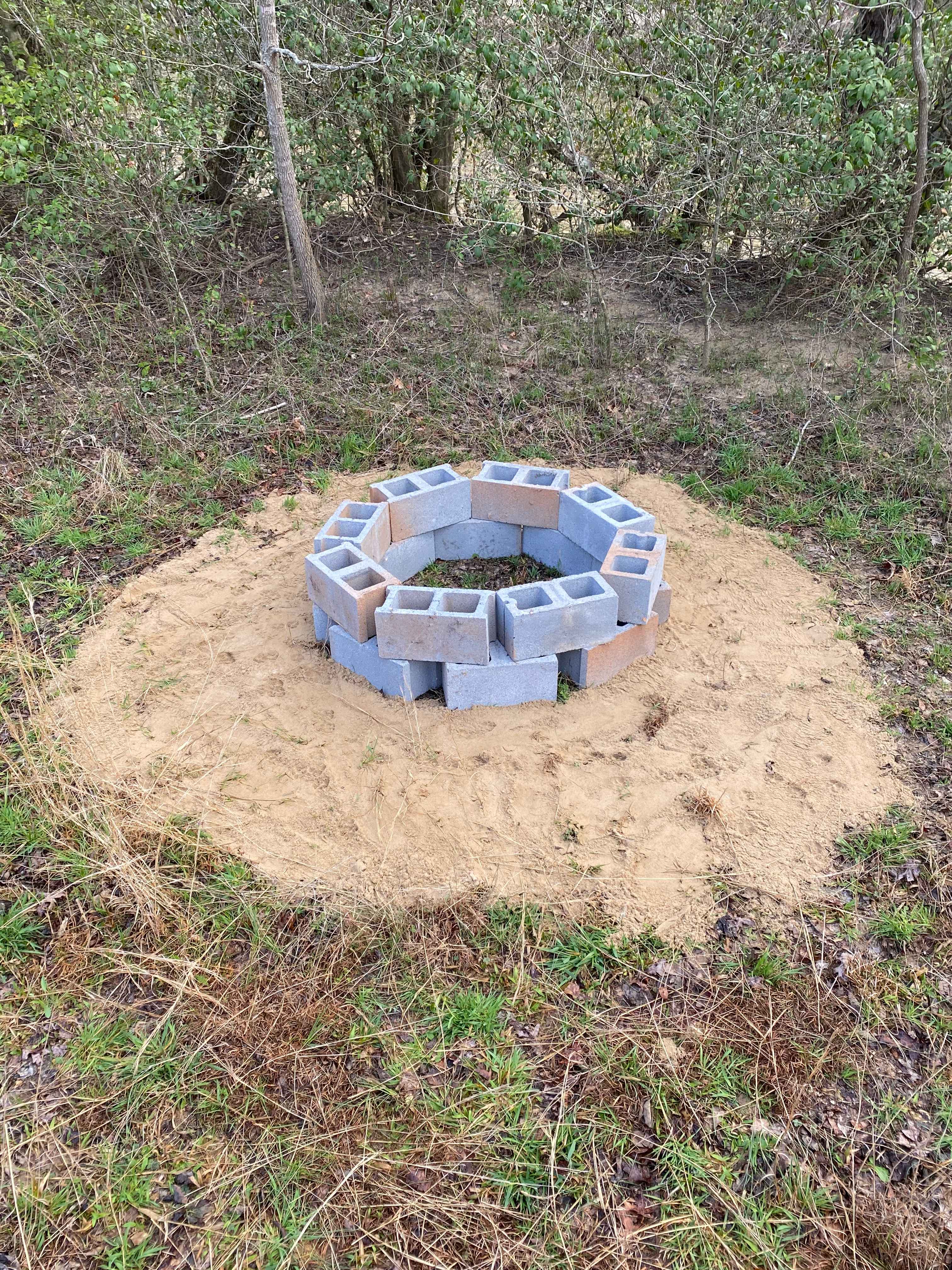 Fire ring near the river for safe and fun campfires!