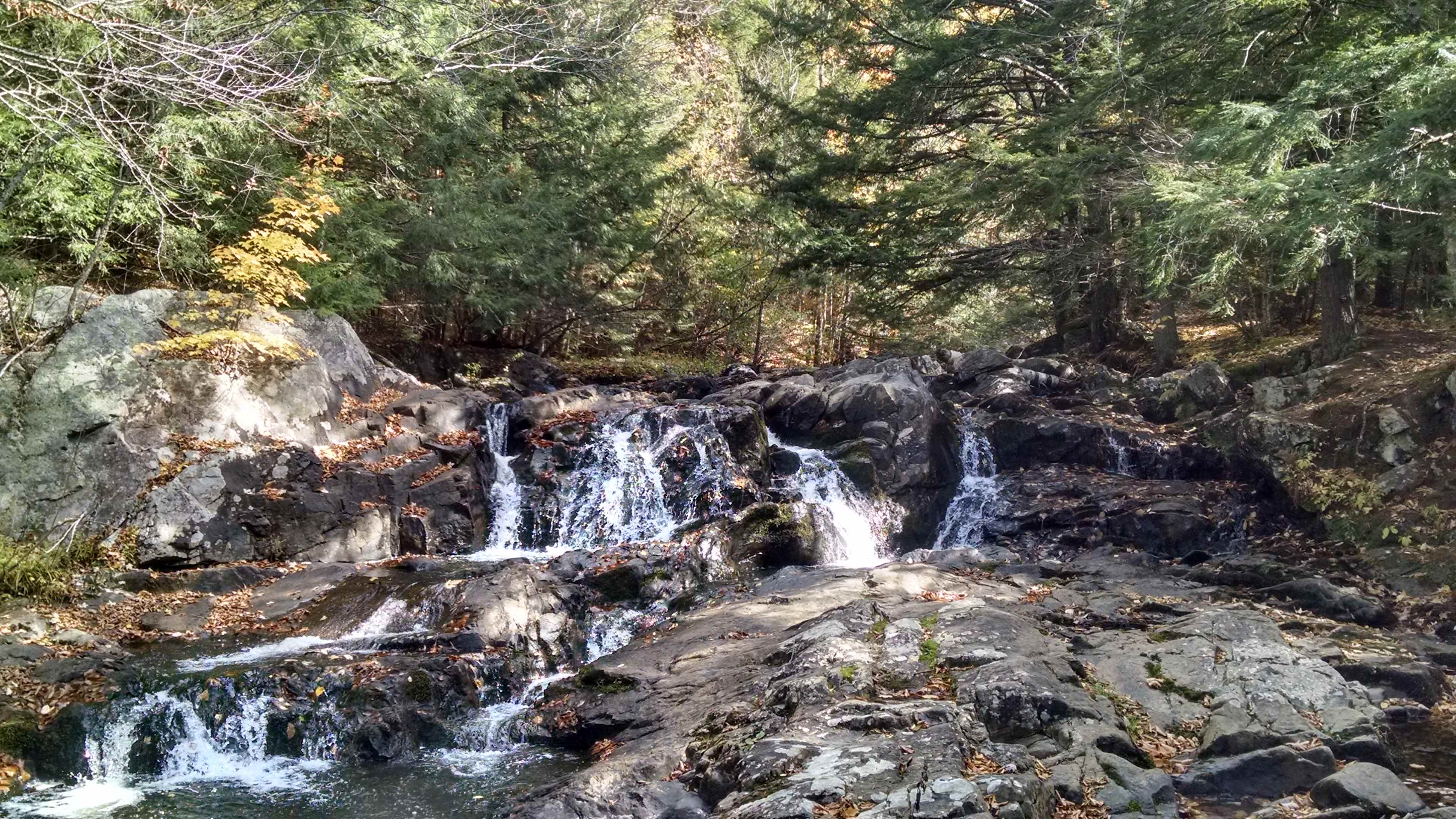 Waterfalls and stream off Oven Mountain Road just a few min drive and a short hike.