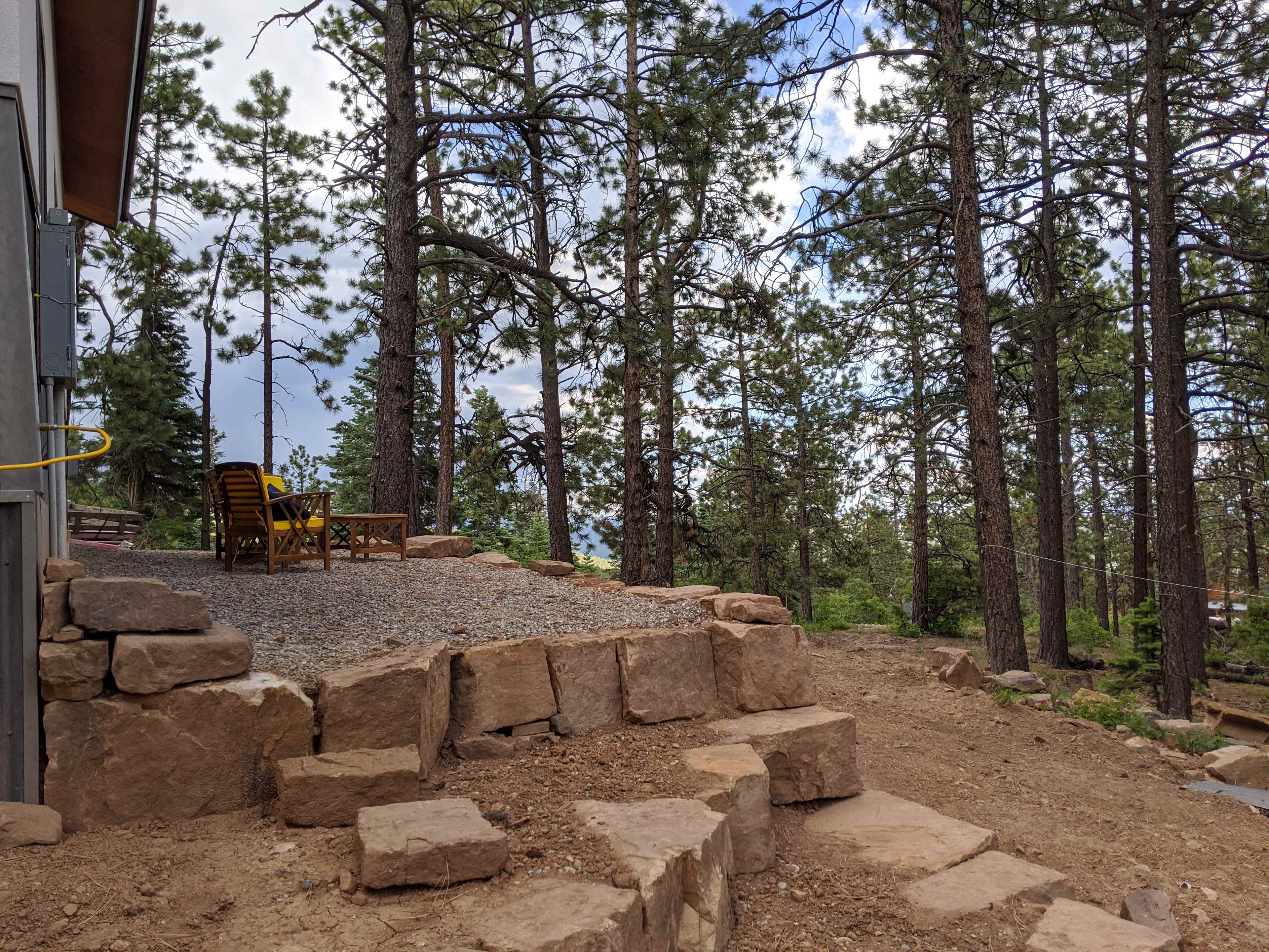 Our patio overlooking the property to the south.