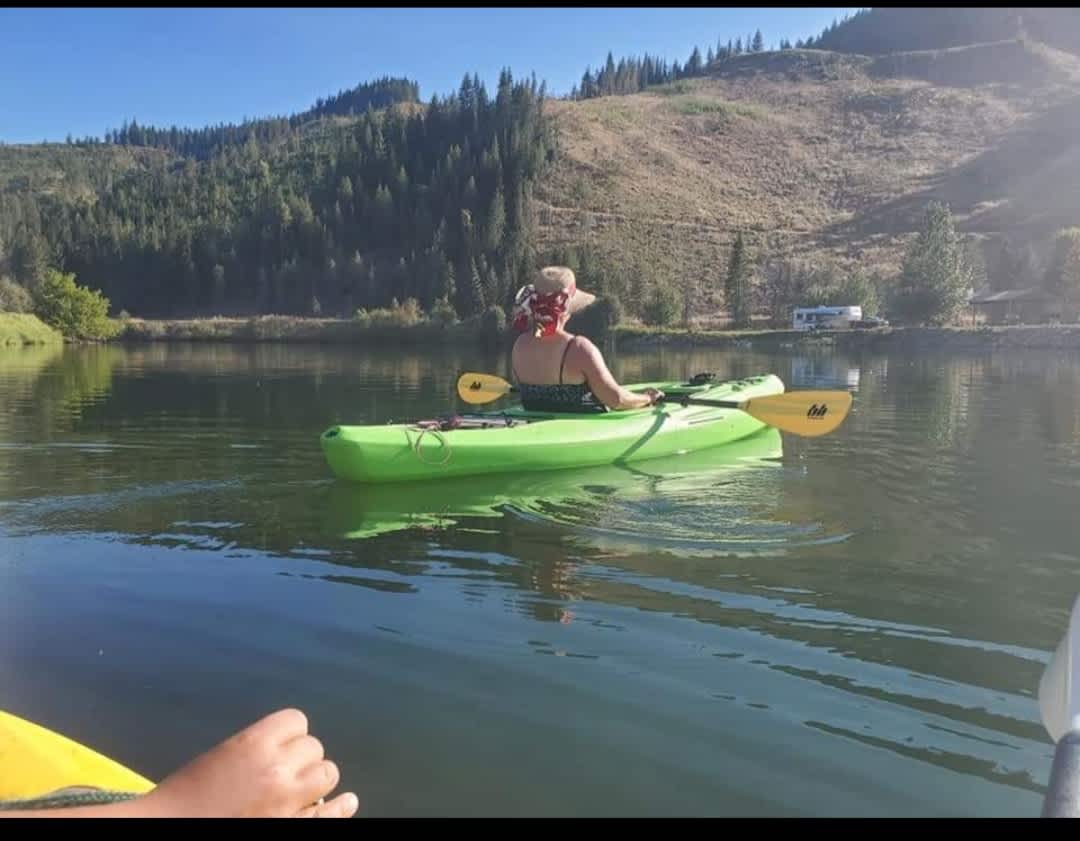Kayaking near camp 