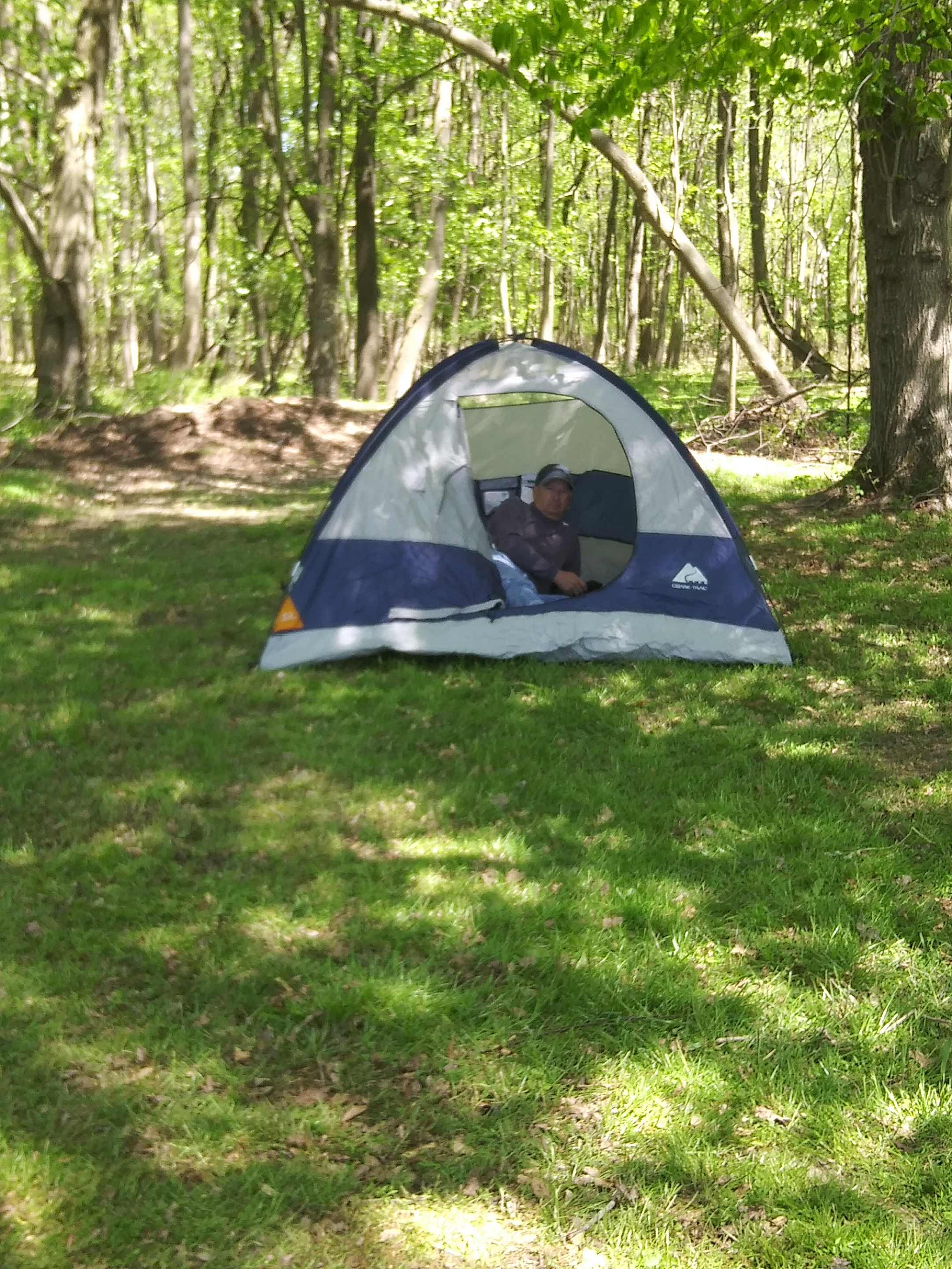 Enjoying the shade and peaceful setting