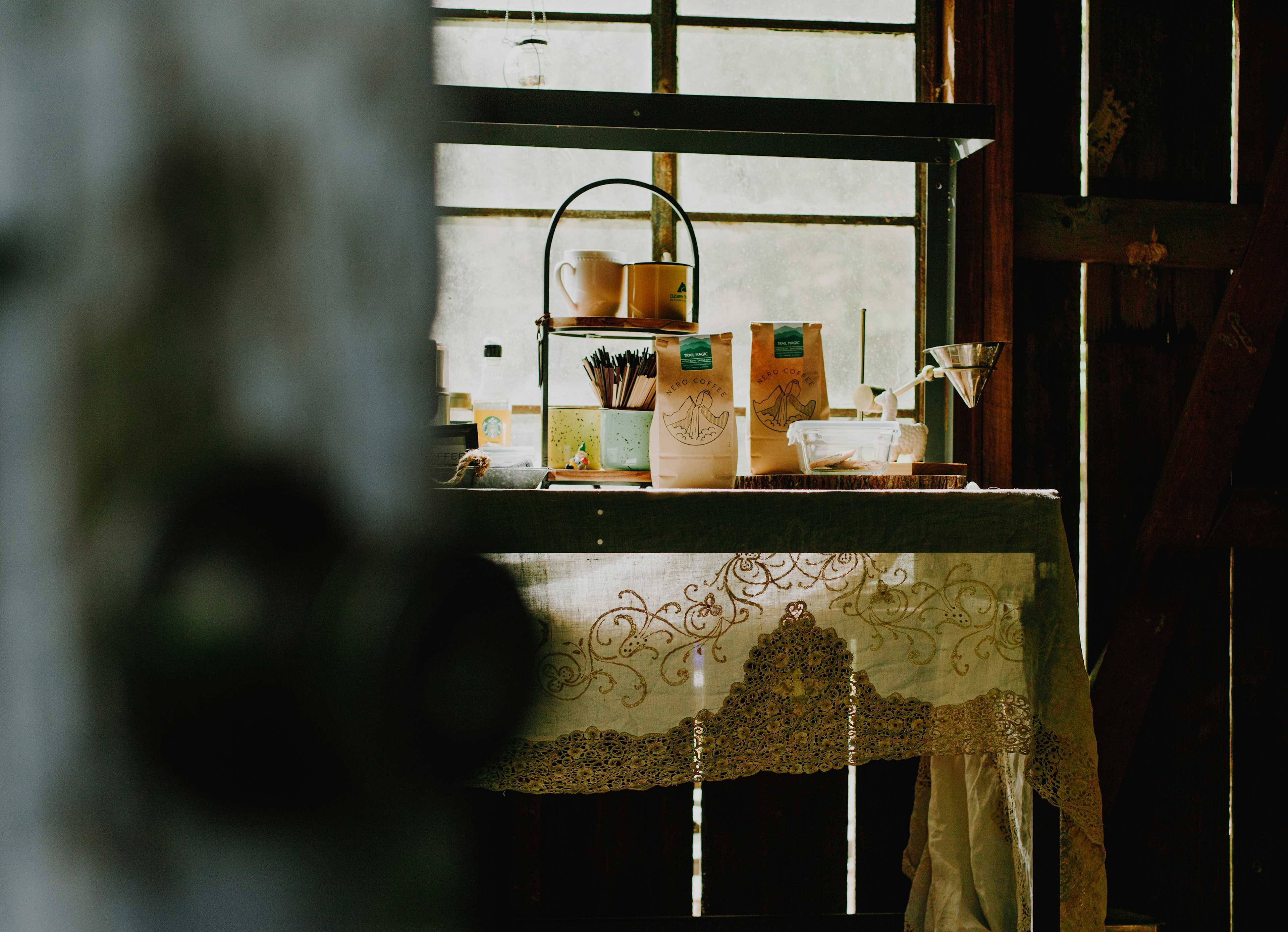 The sweet little coffee shed gets beautiful light in the late afternoon.