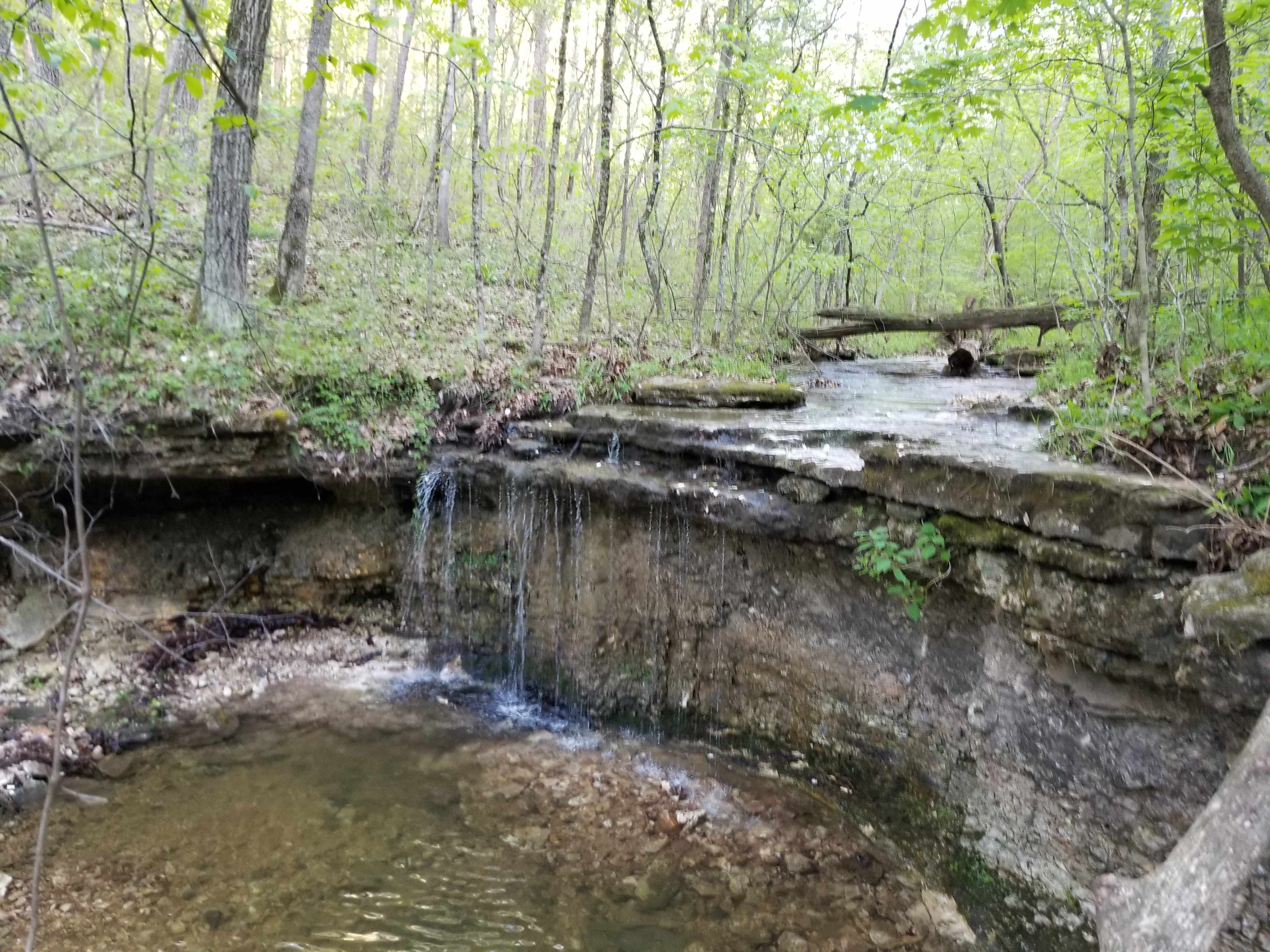 waterfall makes bathing easy. it's a little cold rt now....wait till june