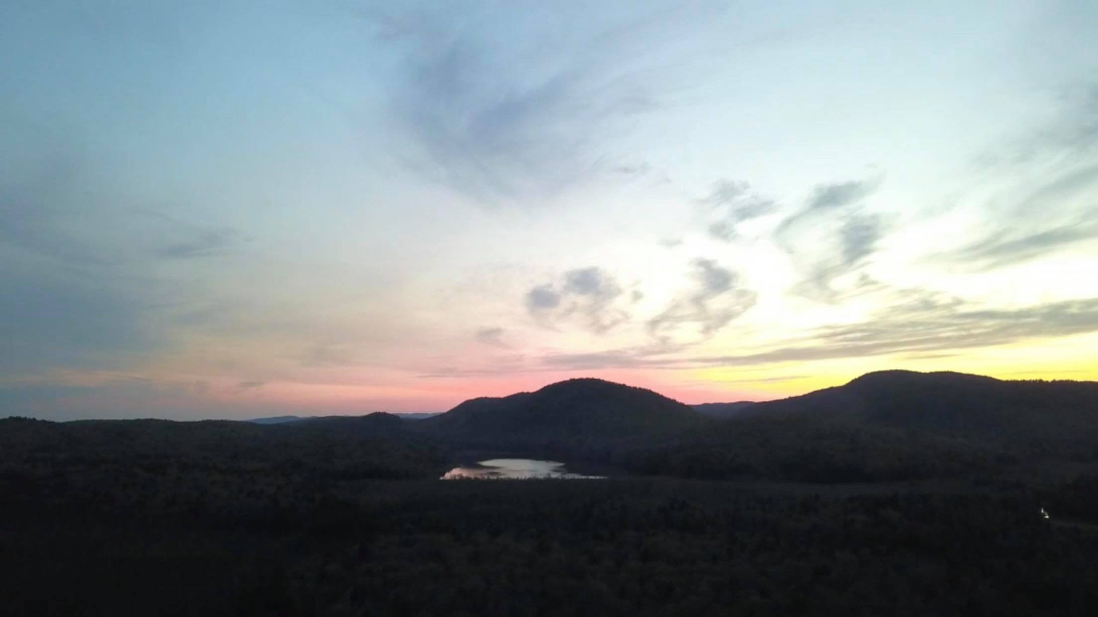 Good Luck Lake from the Campsite areas from a drone