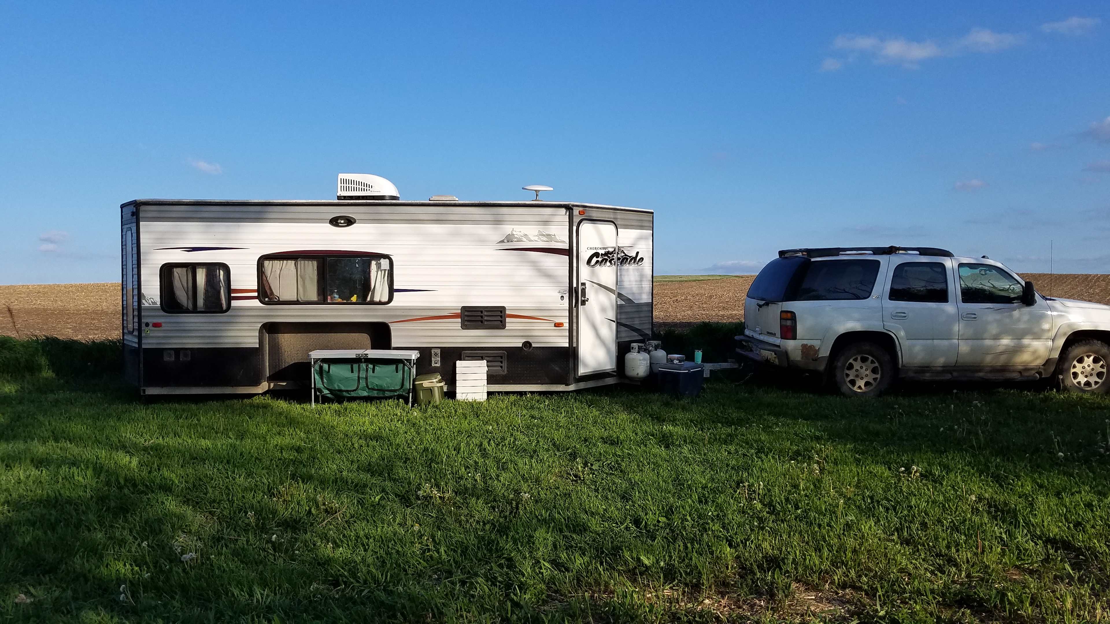 Camping on private lake
