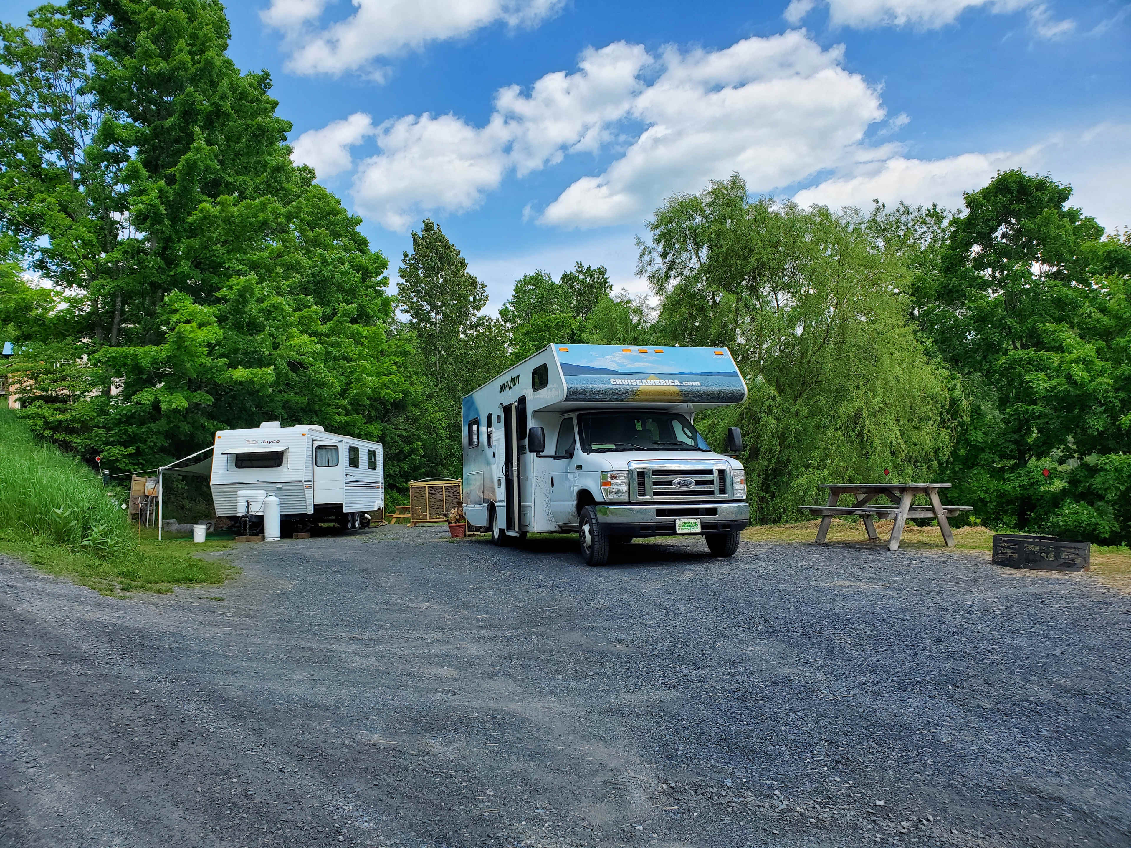 RV Site 1 next to willow tree