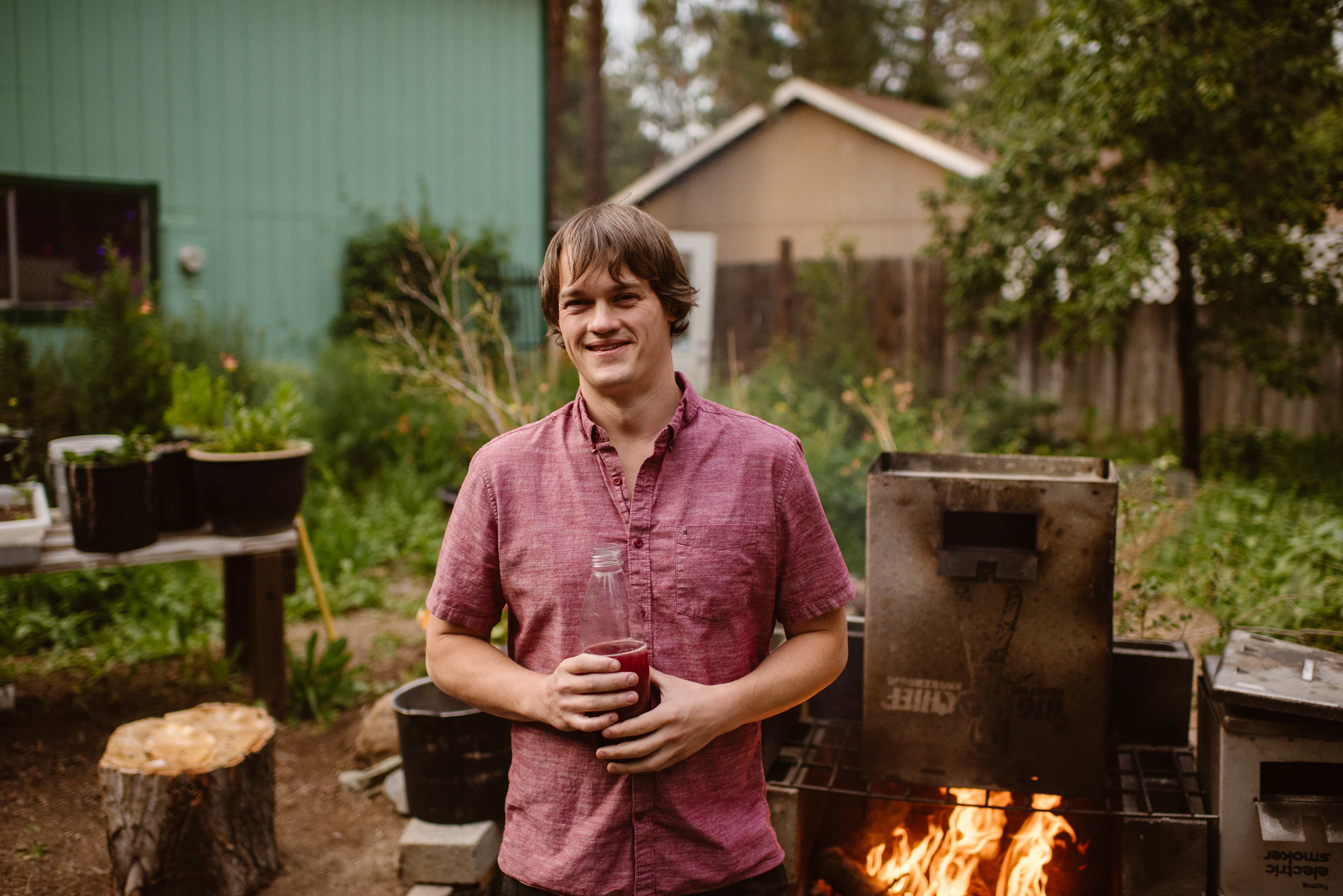 We got to meet the owner of the property and see his ponds he is growing plants and food in and see his cooking skills with the smoker. 