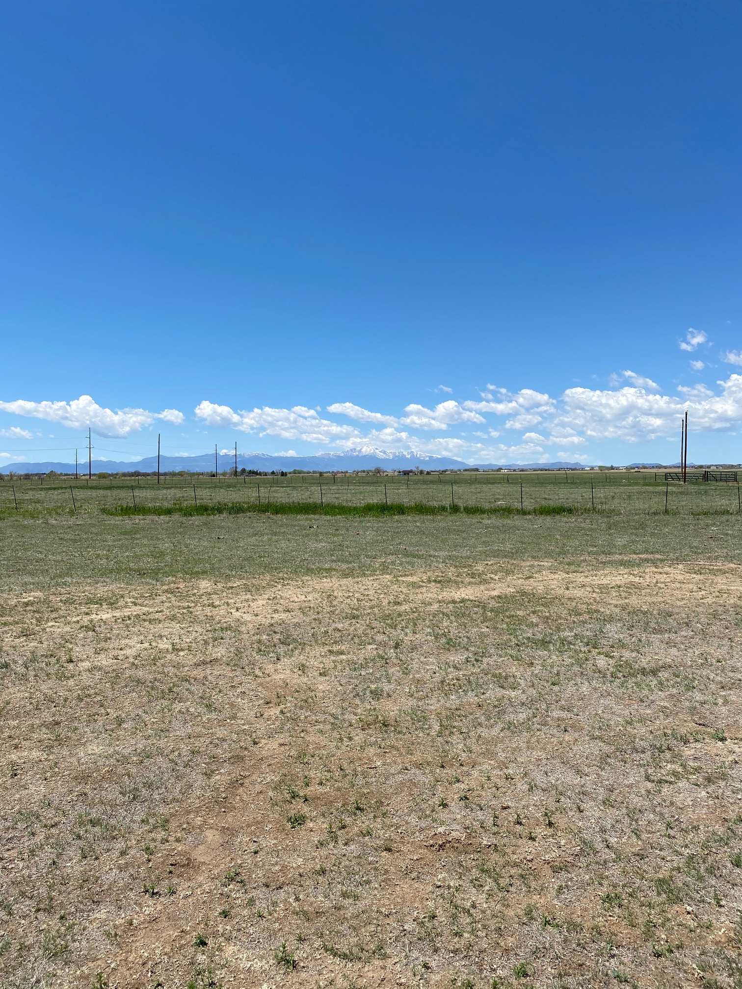 Flat prairie with open sky.