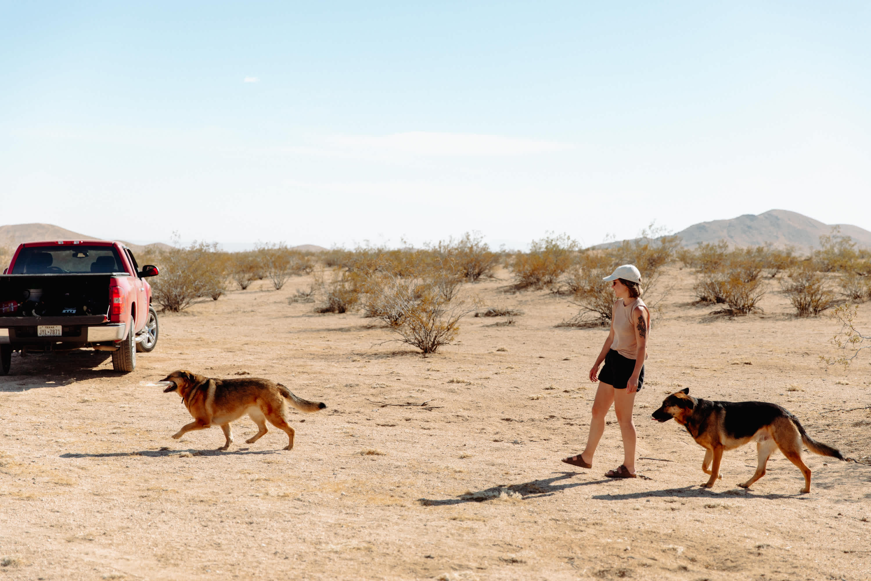 Hiking around the beautiful desert landscape. It's so quiet and peaceful!