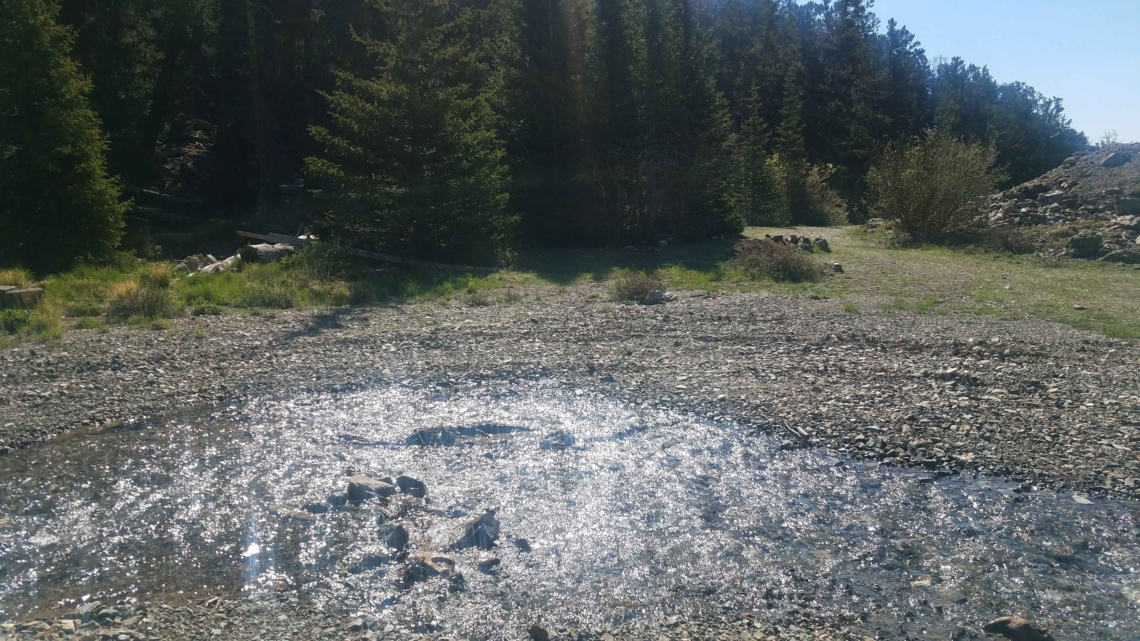 The stream running through the camp spot