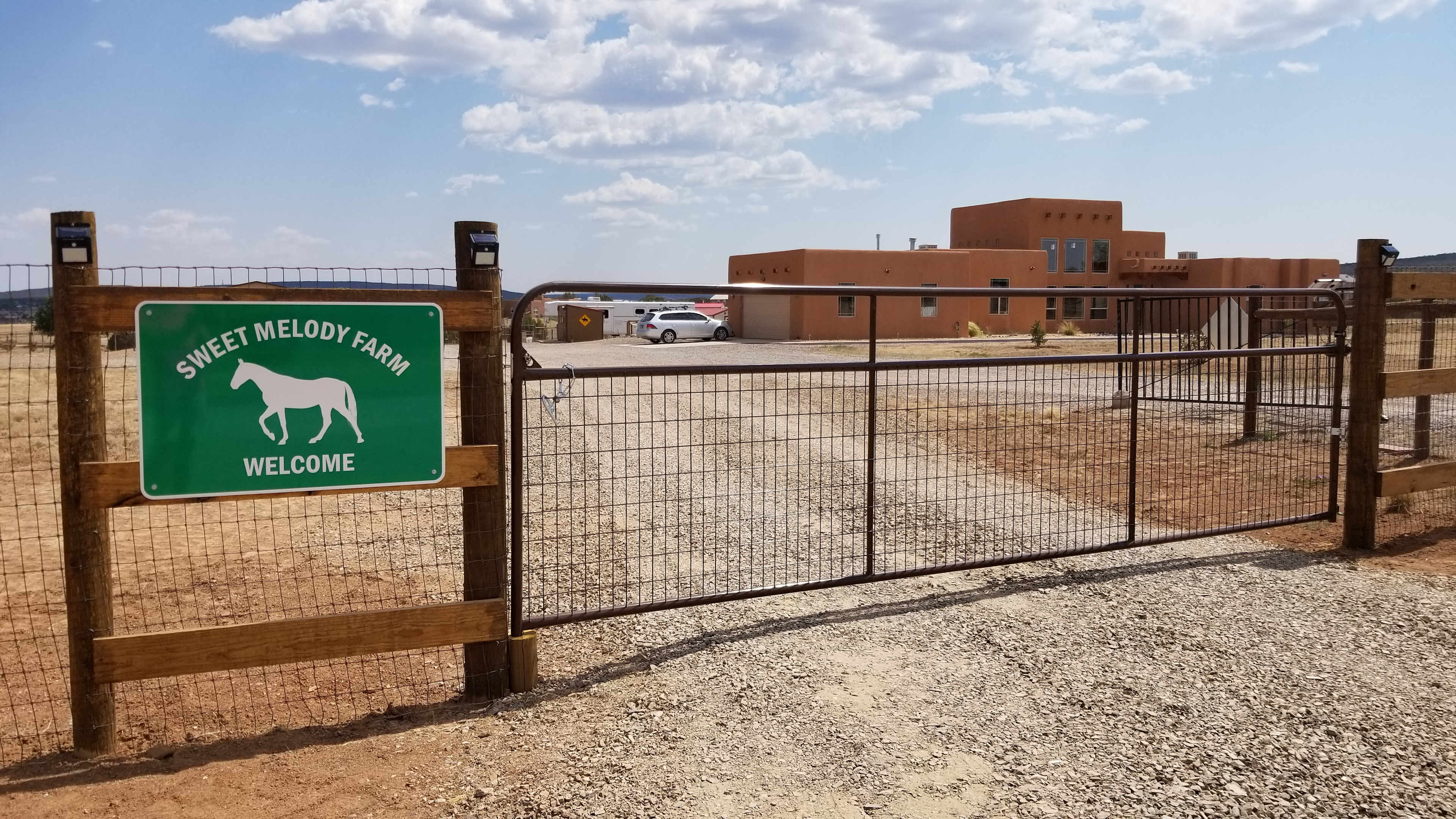 Use this 16 foot wide entrance. The gate may need to be opened if we are not there to open it for you. 