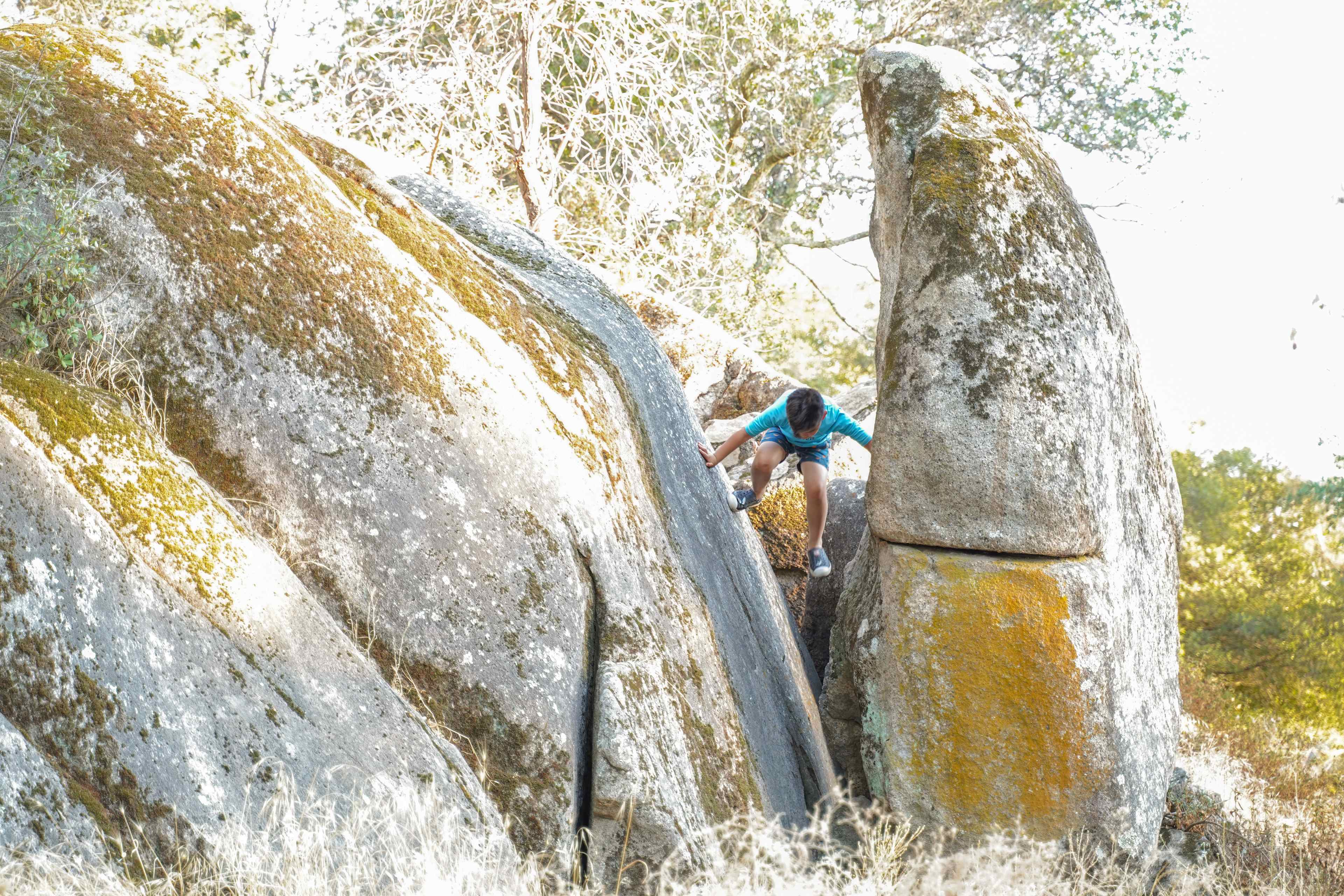 Our kids loved climbing the rocks right next to our site.
