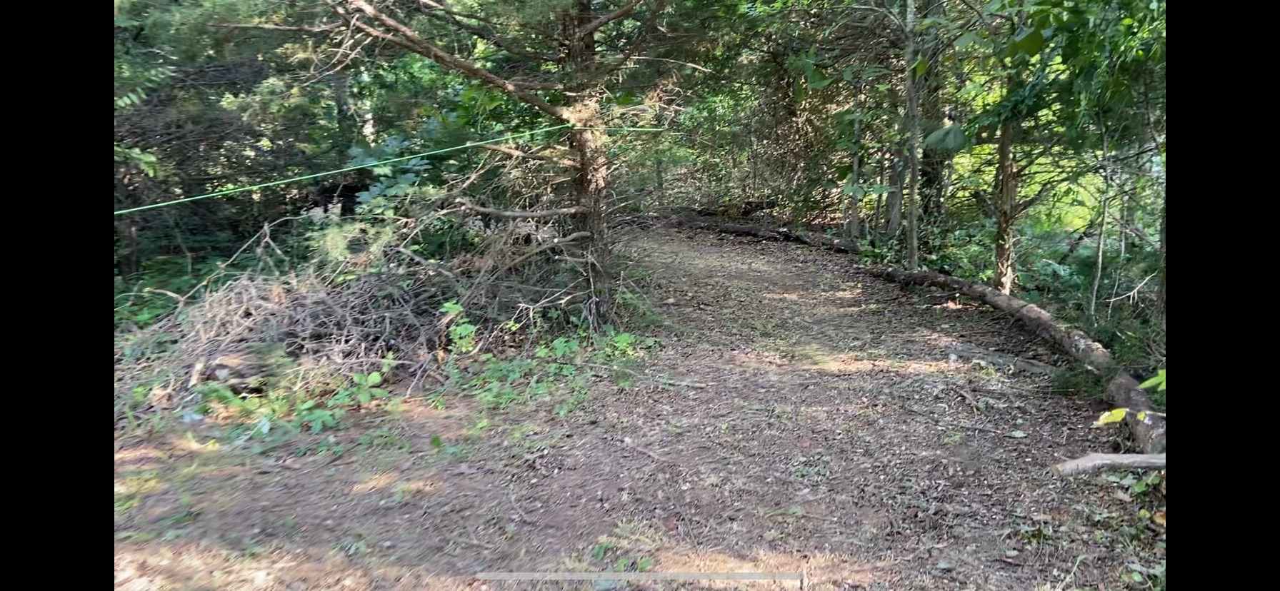 Entrance to privacy camping area