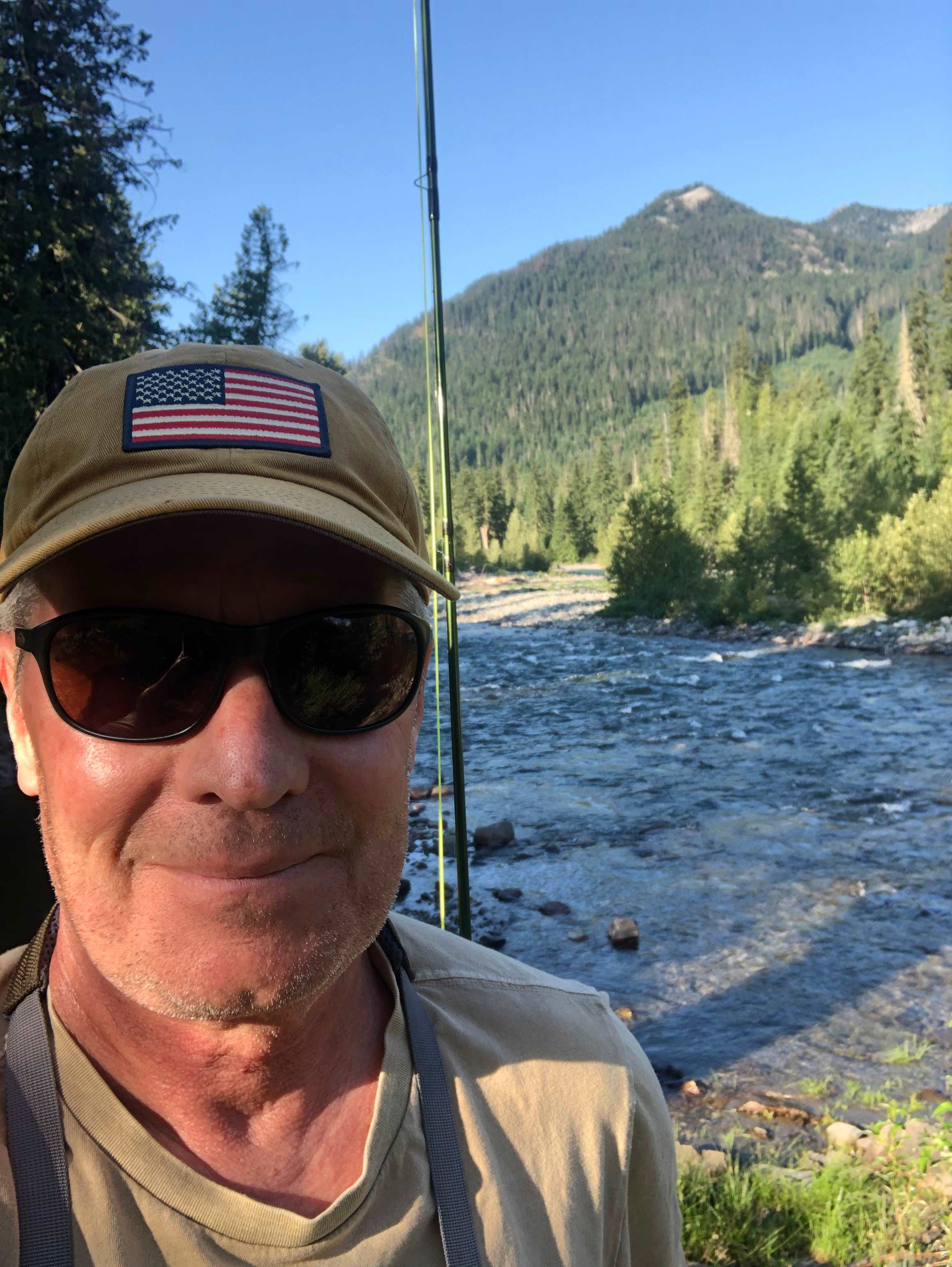 Not telling you where, but caught a bunch of brown trout and rainbows within a couple hundred yards in either direction of this spot. I will say that the location was not far from Humbug Ranch.