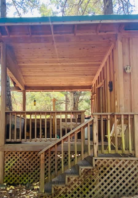 Forest Cabin with a deck