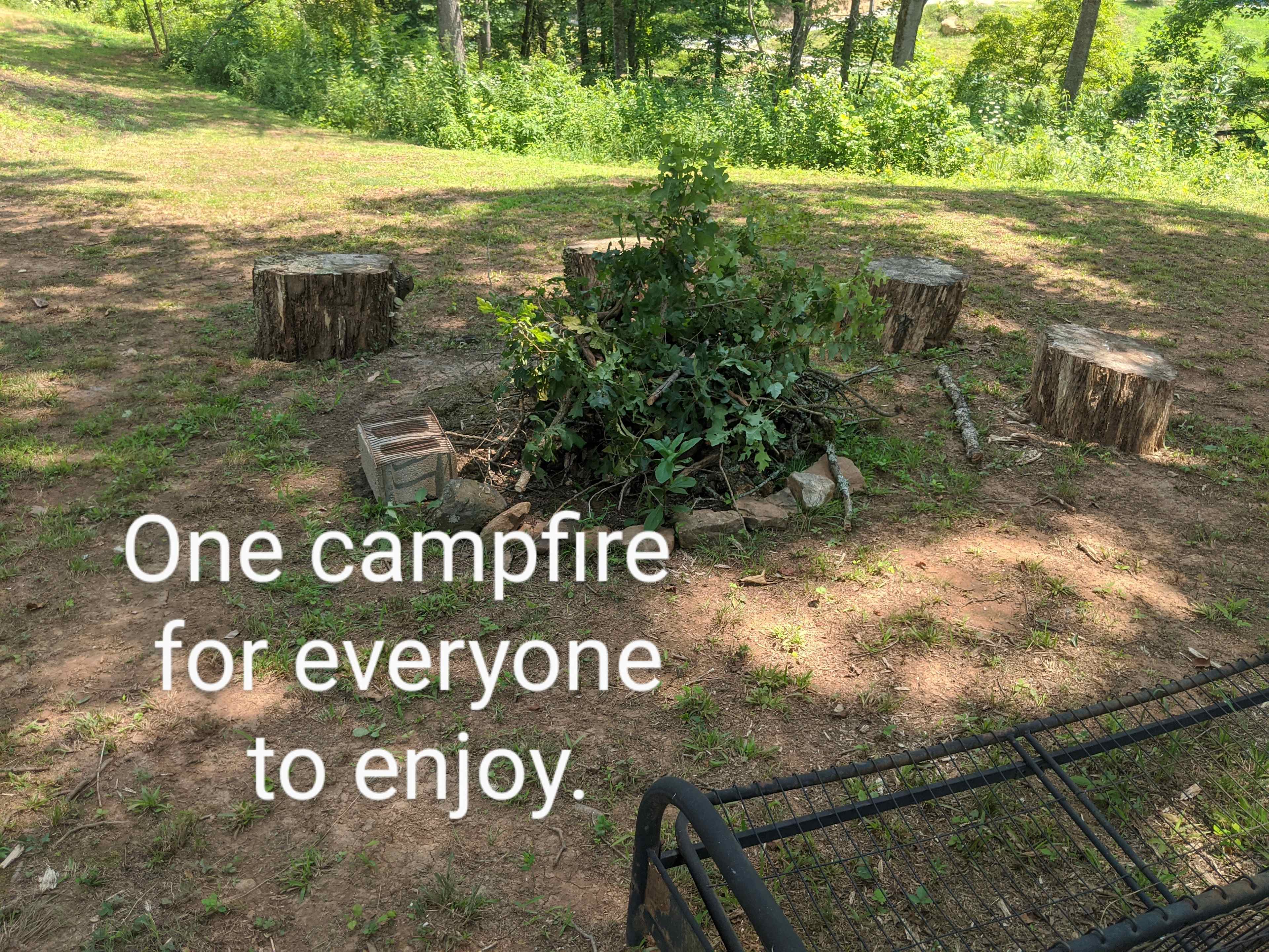 There are now two group fire pits! Be mindful of them when you choose your camping spot and share the space with other campers :-)