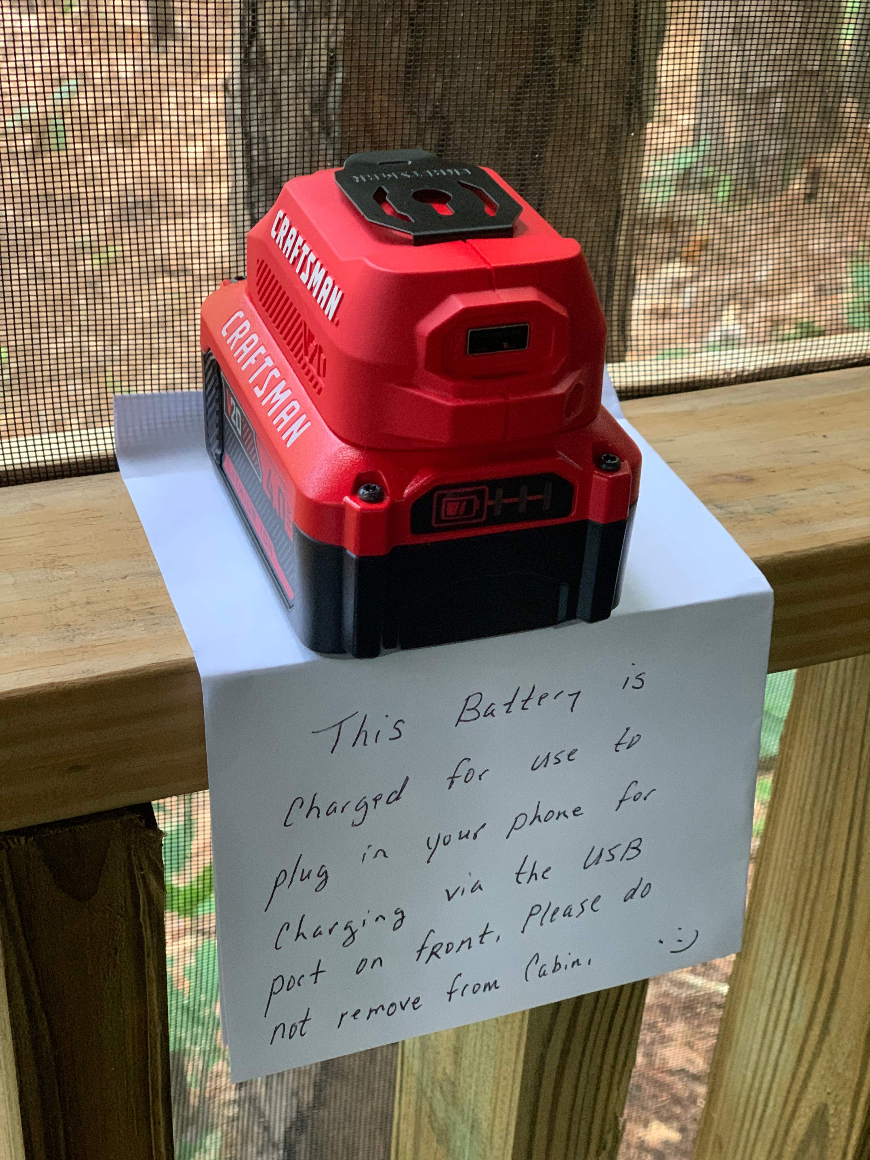 You can charge your cell phone during your stay!