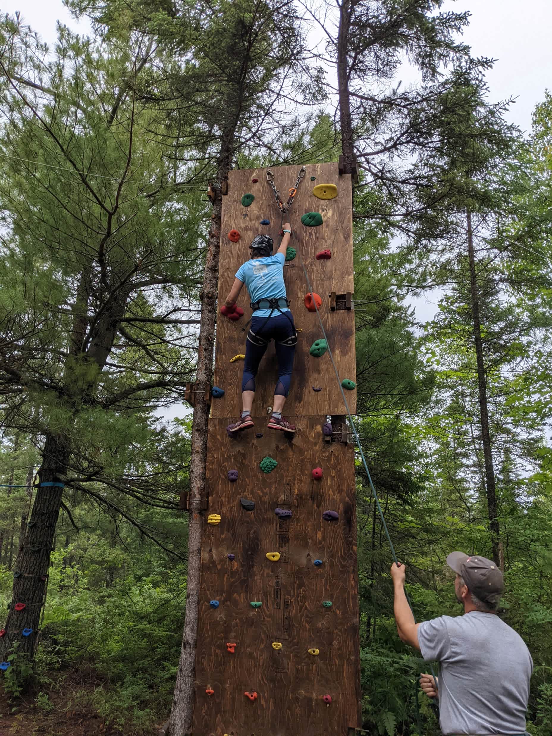 Rock climbing wall