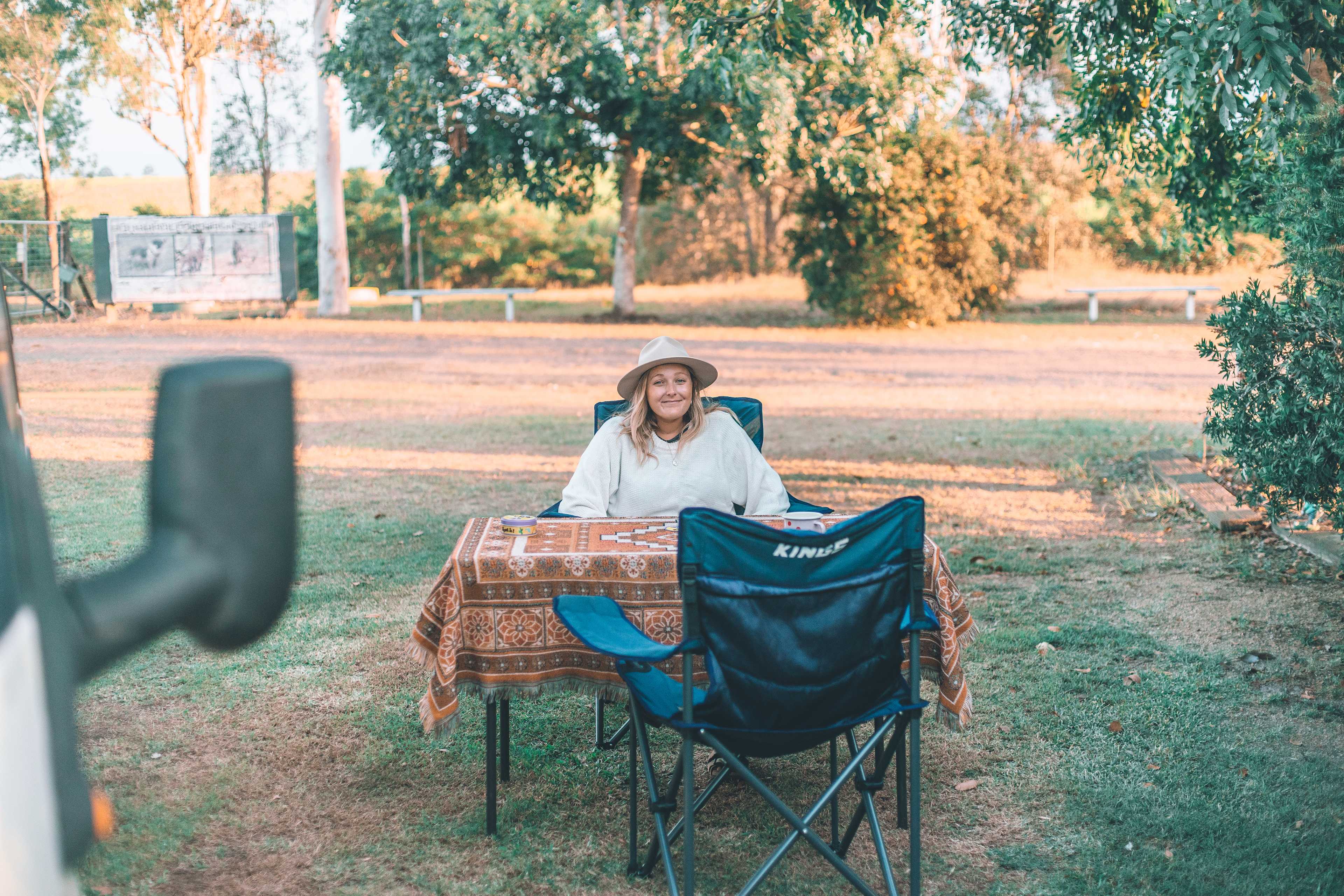 Relaxing arvo at camp