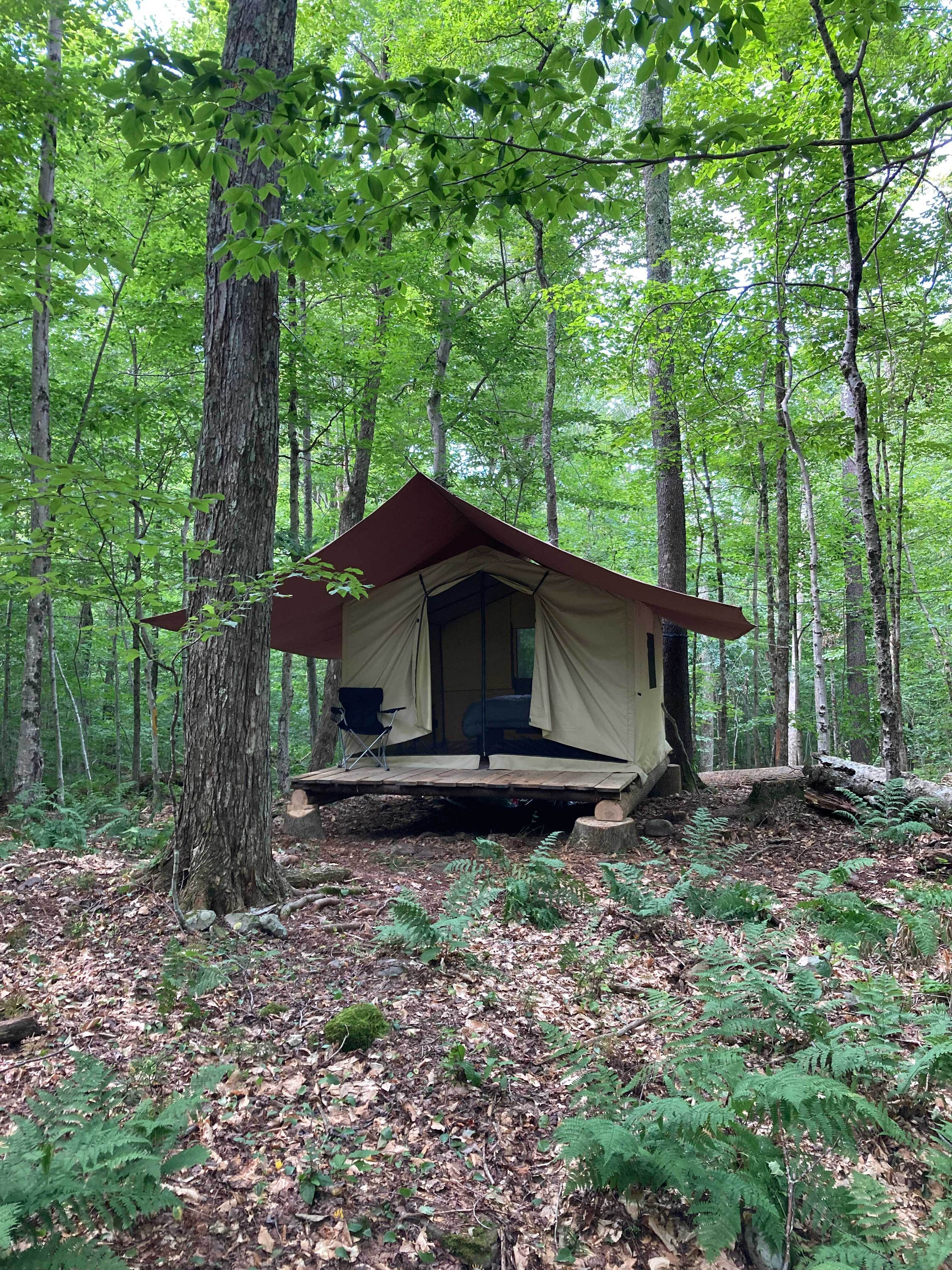 Glamping On a Pond in the Mountains
