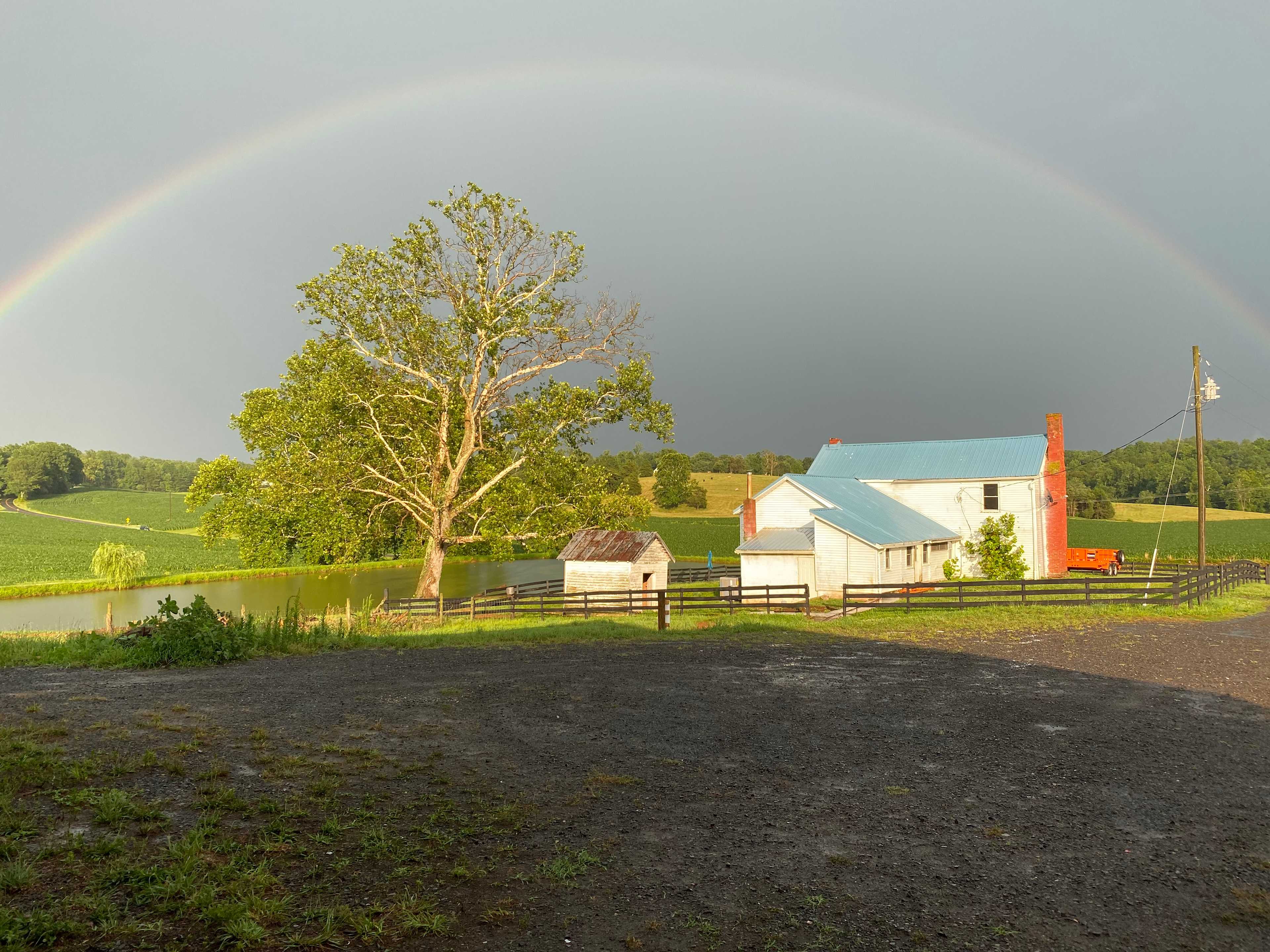 Gorgeous rainbow after a few showers. 