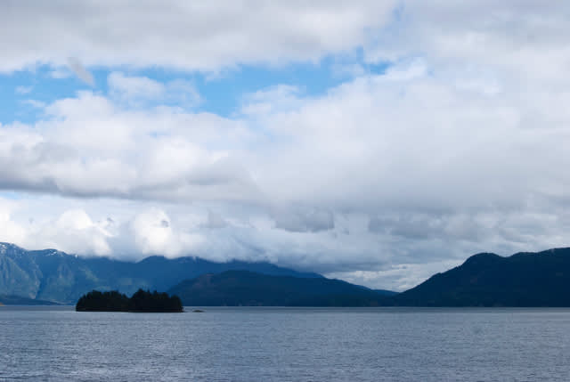 View from the ferry near Langdale ferry terminal.