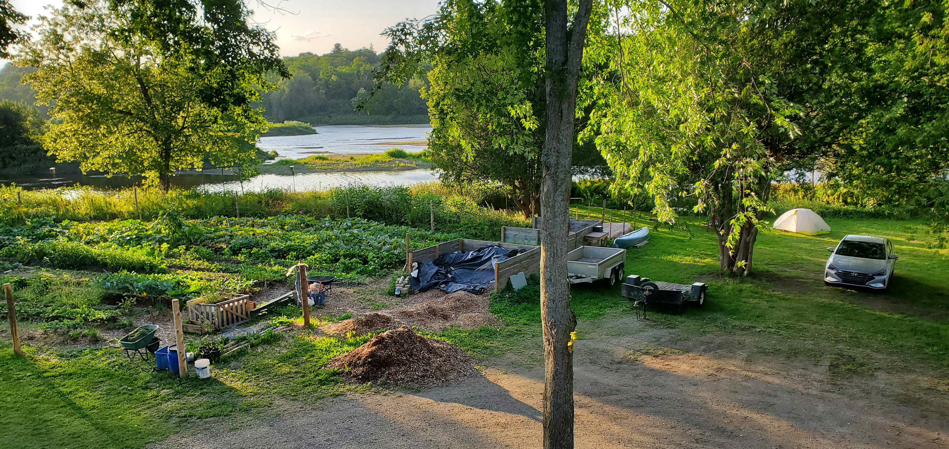 Tent by the garden