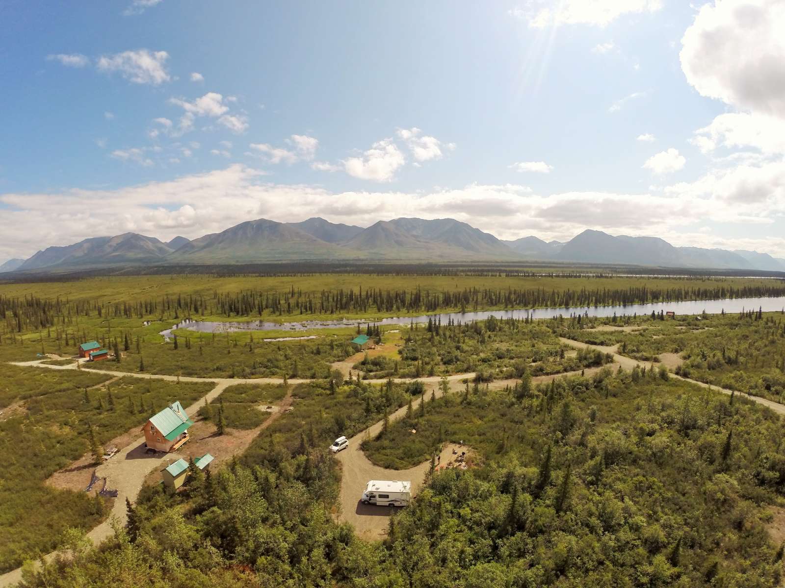 Notice the RV in the center lot?  That's our site (before the cabin was placed there).  Outside of the cabins you see - you'll be the only ones for miles!