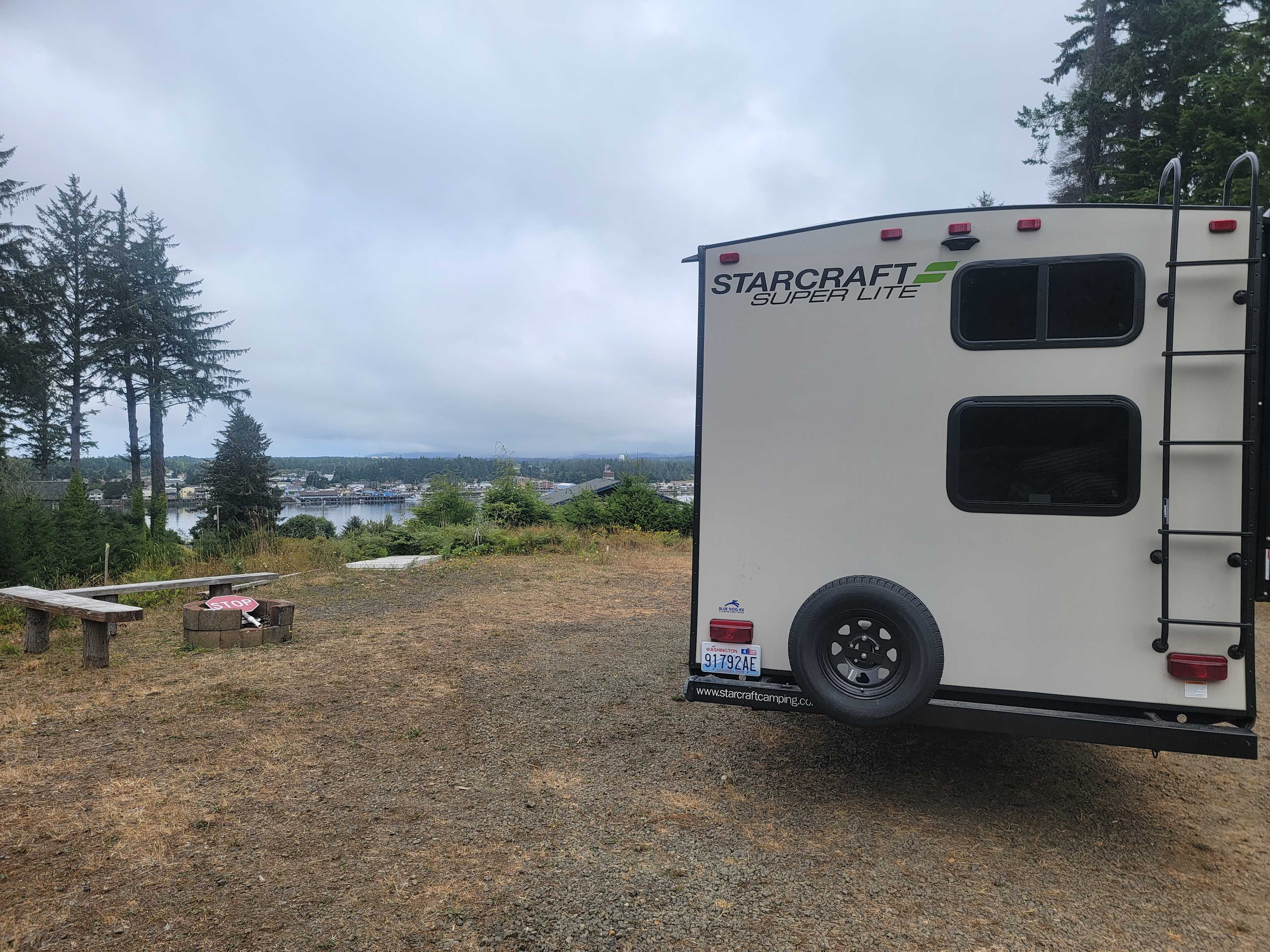 Getting the trailer up there was... interesting, but worth it! 