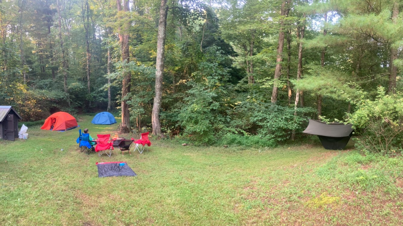 Set up for tents and hammock