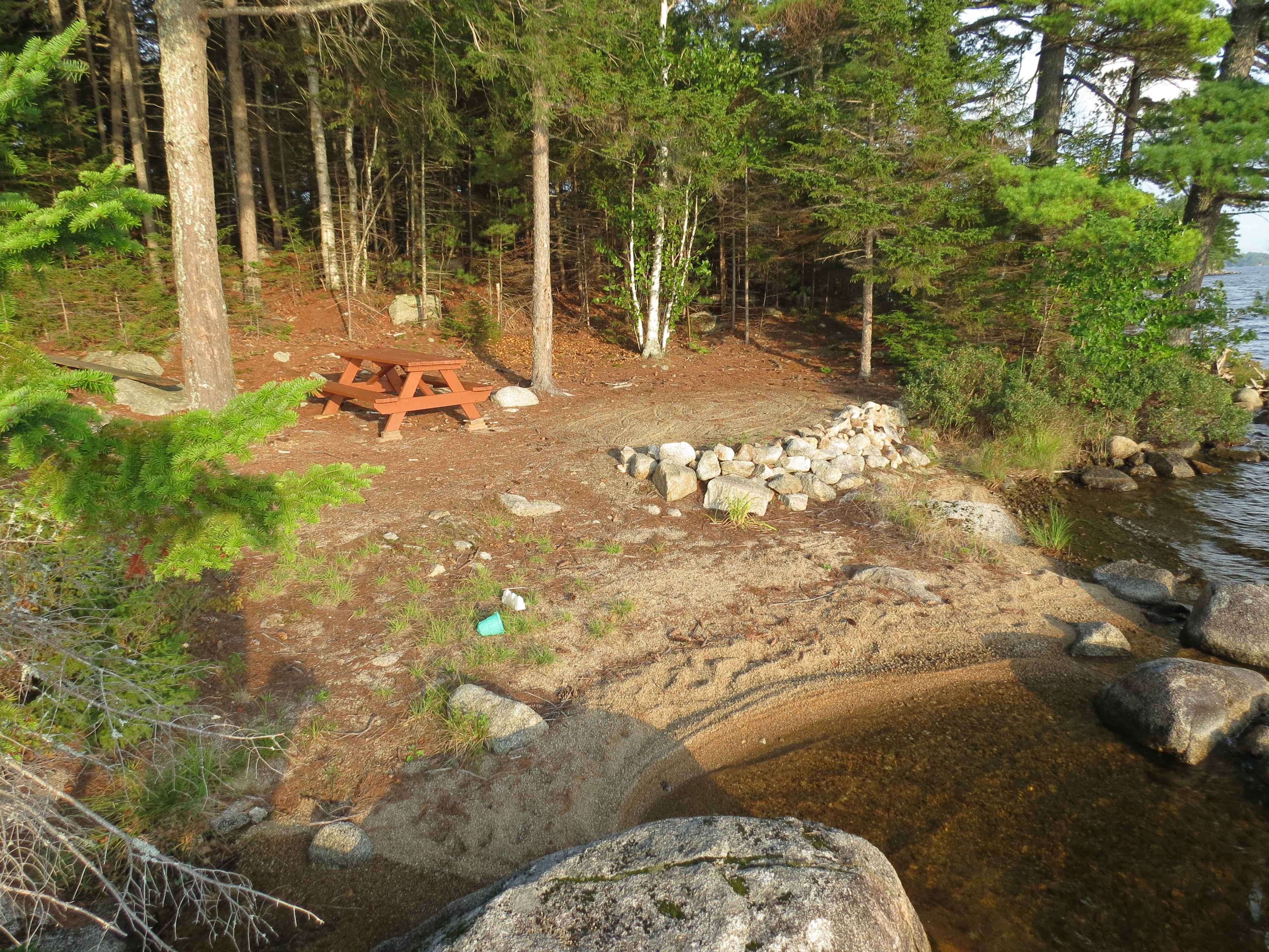 Picnic table and tent site