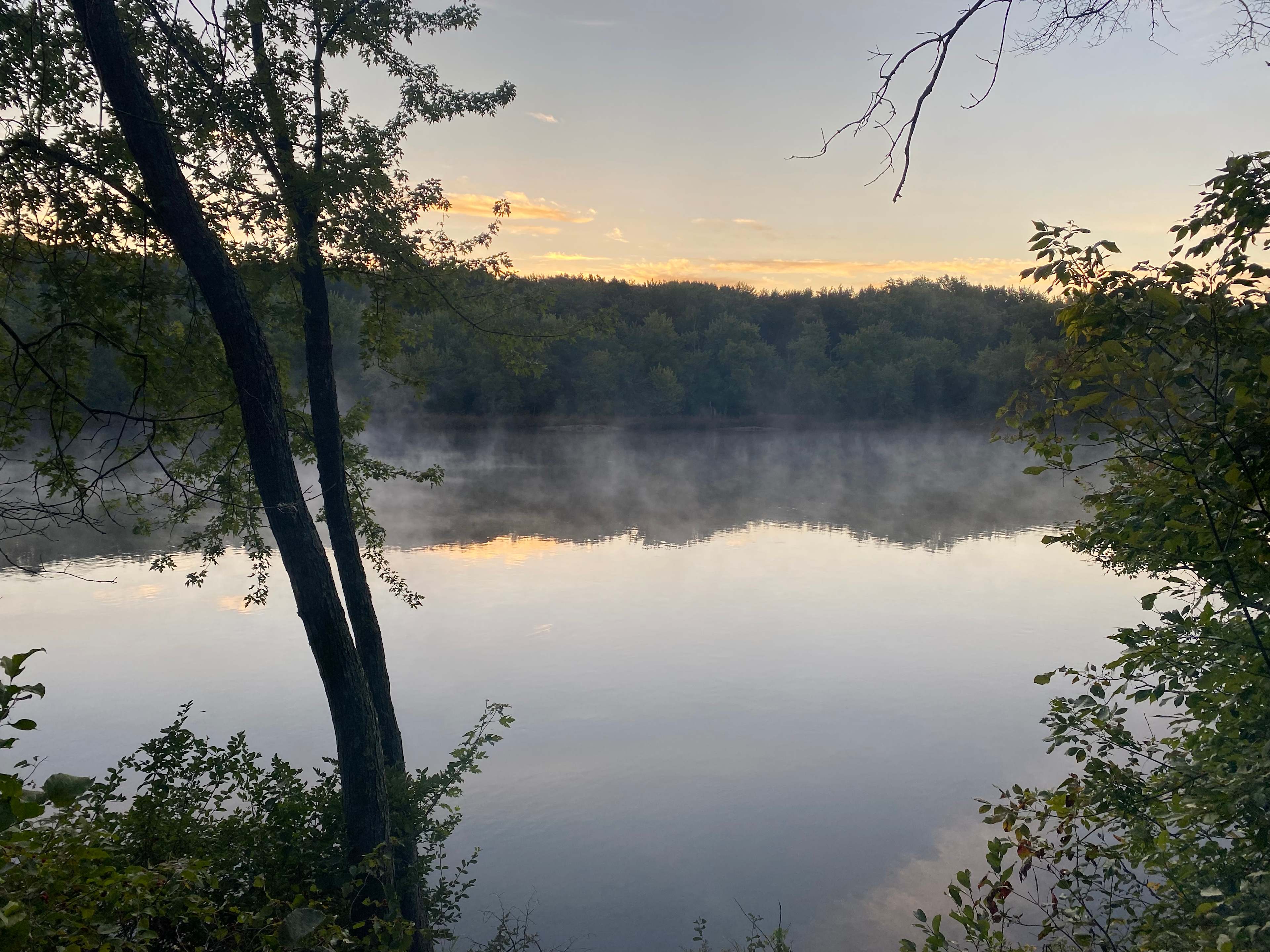 View of the river in the morning 