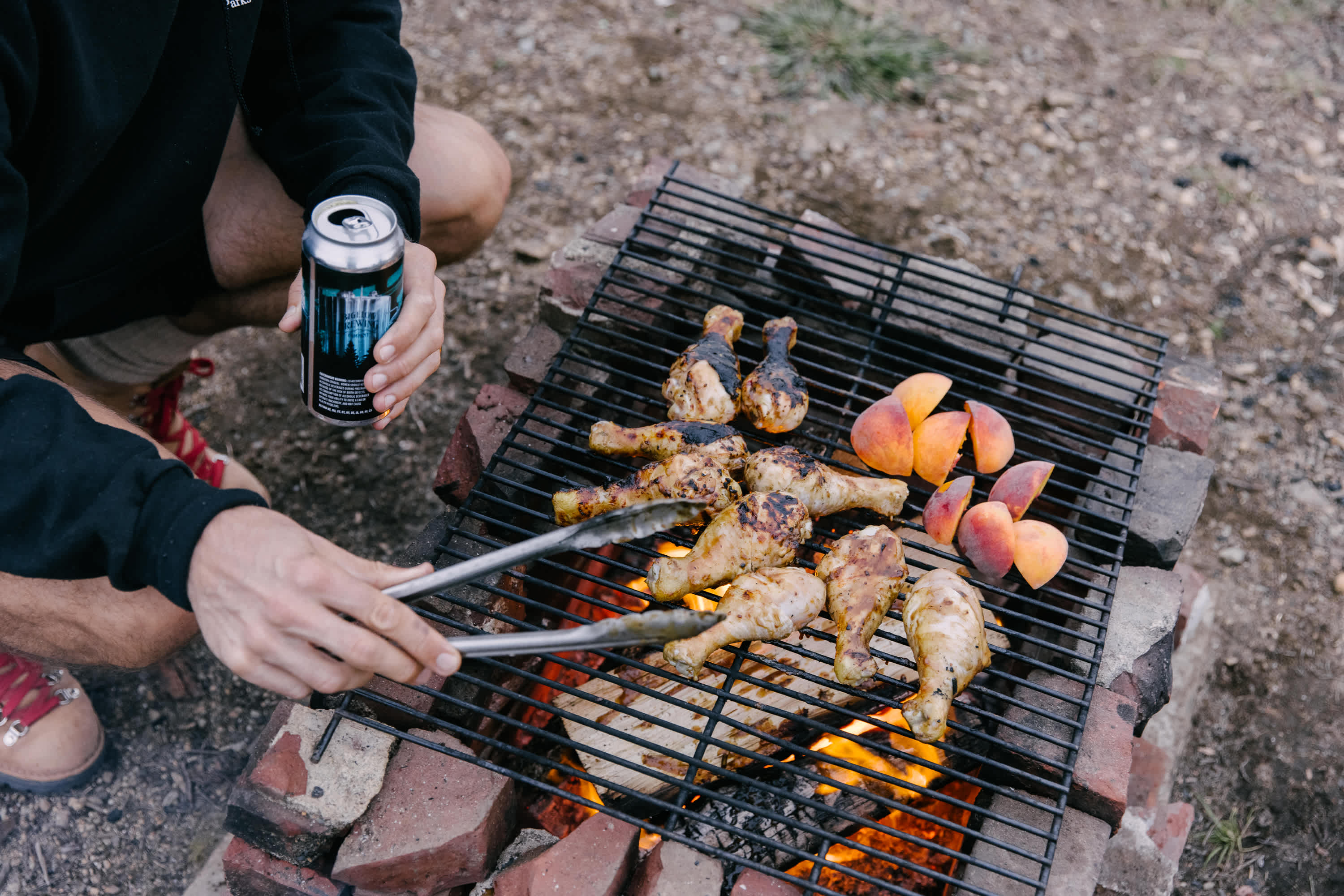 Cooking up a storm over the campfire