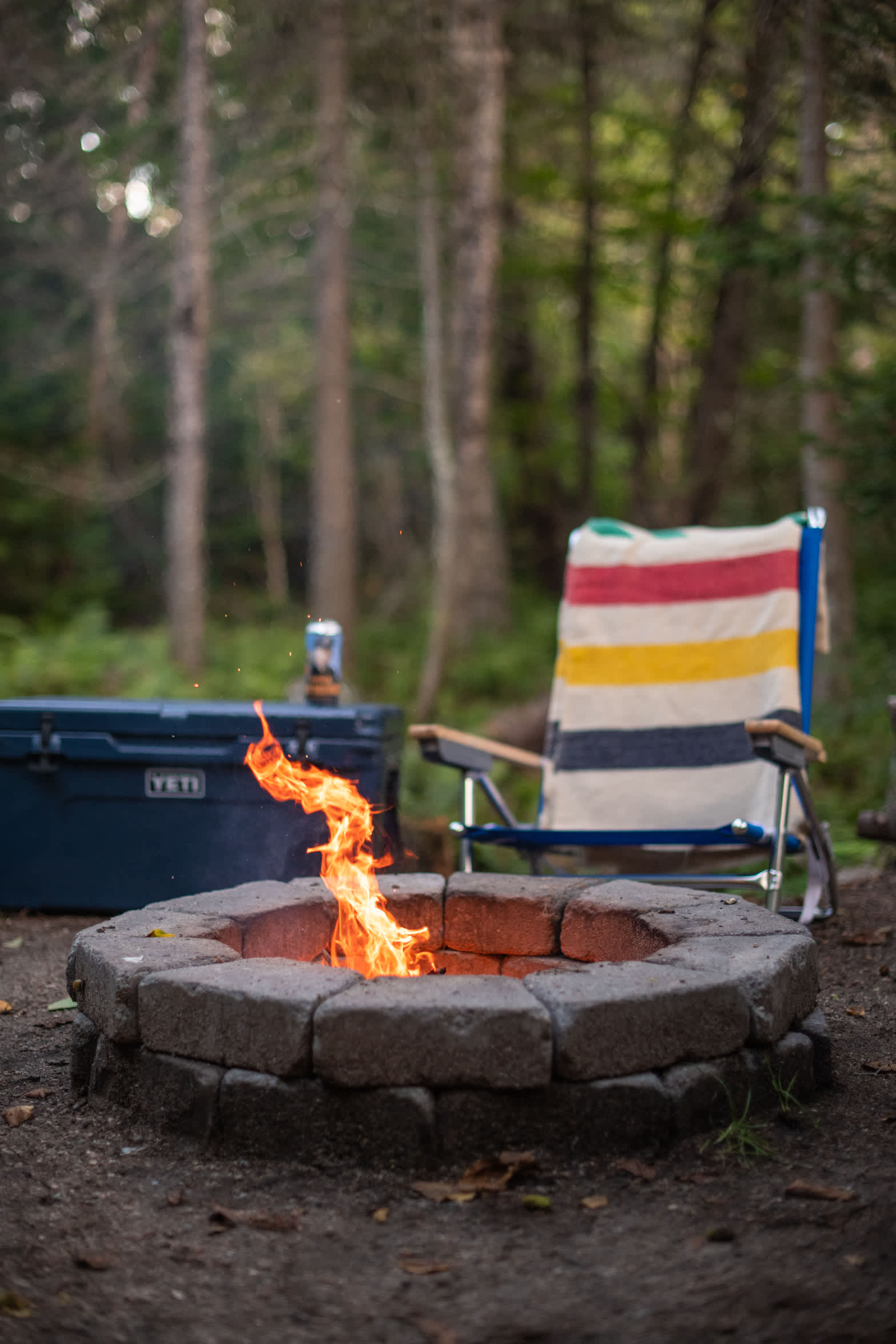 Nice fire pits at each site.
