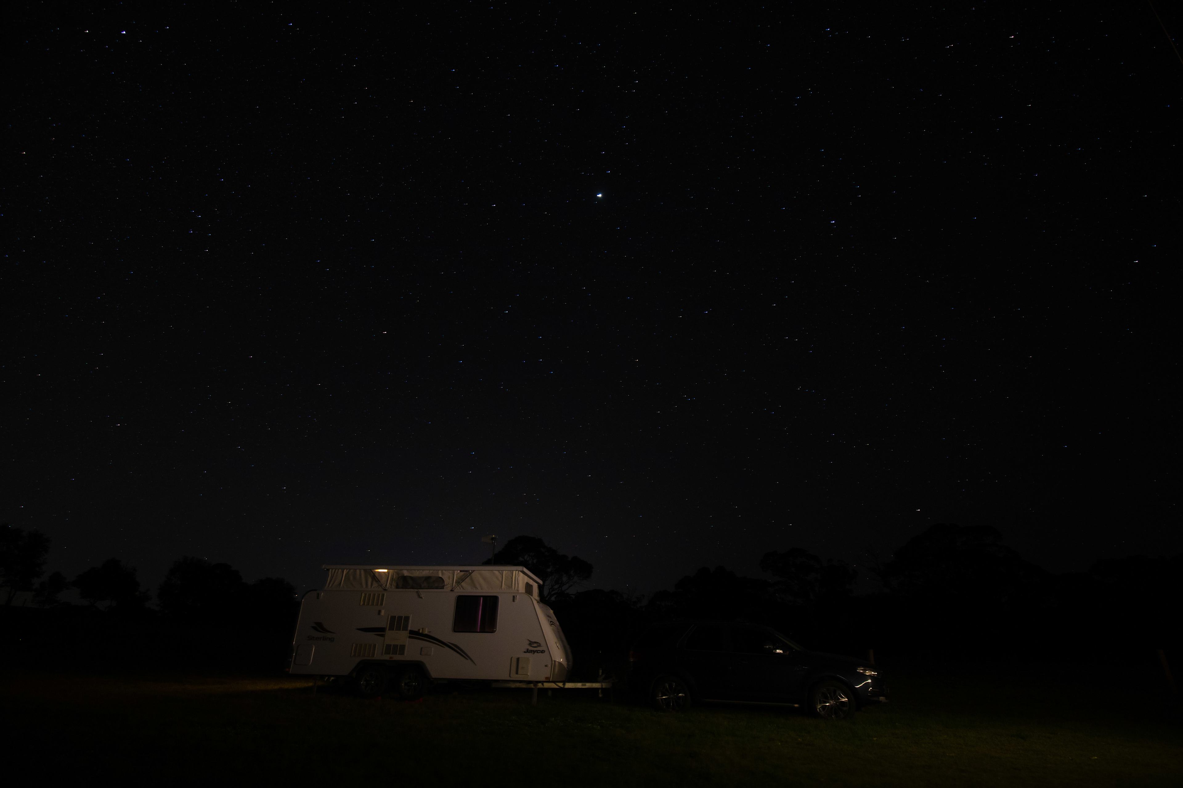 Away from the light polution and on a clear night, you can see the night sky so well from here 