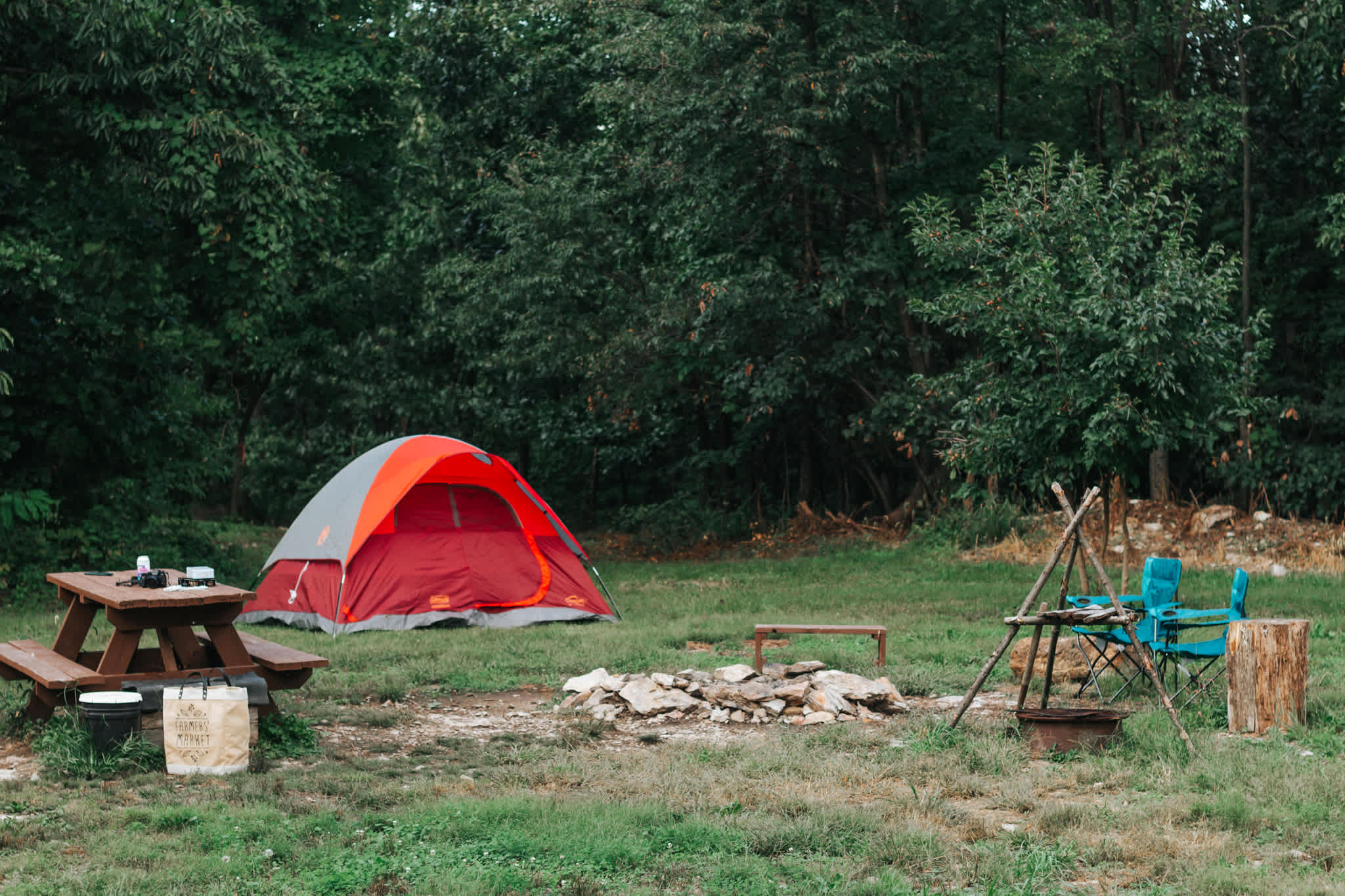 Overview of the campsite