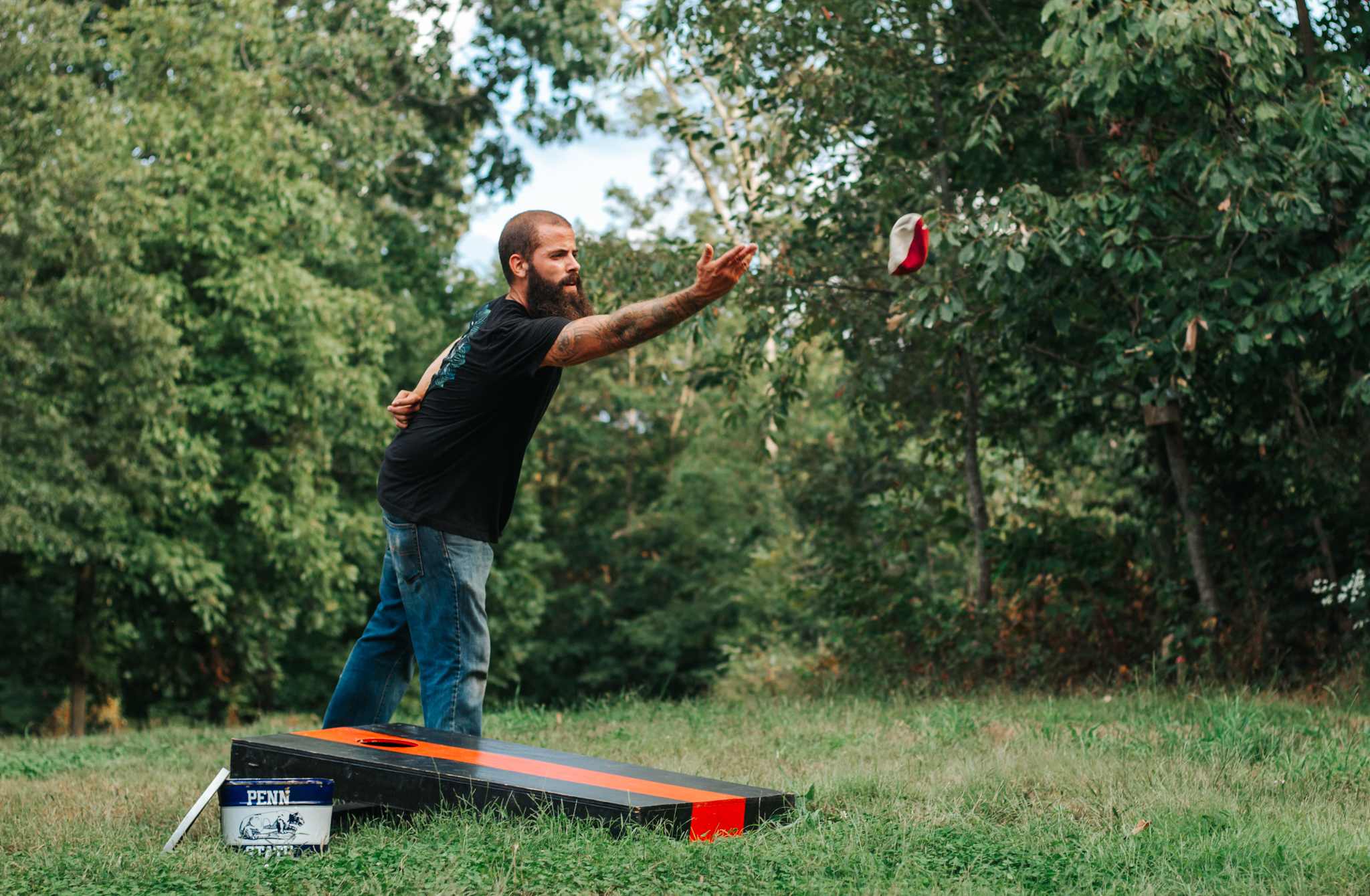 We loved playing cornhole in between happy hour & dinner time!