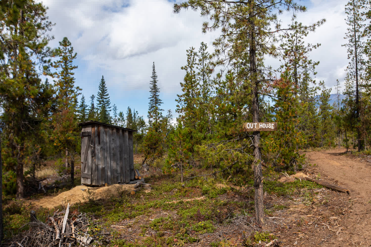 The outhouse was clean and easily accessible from the camp sites.