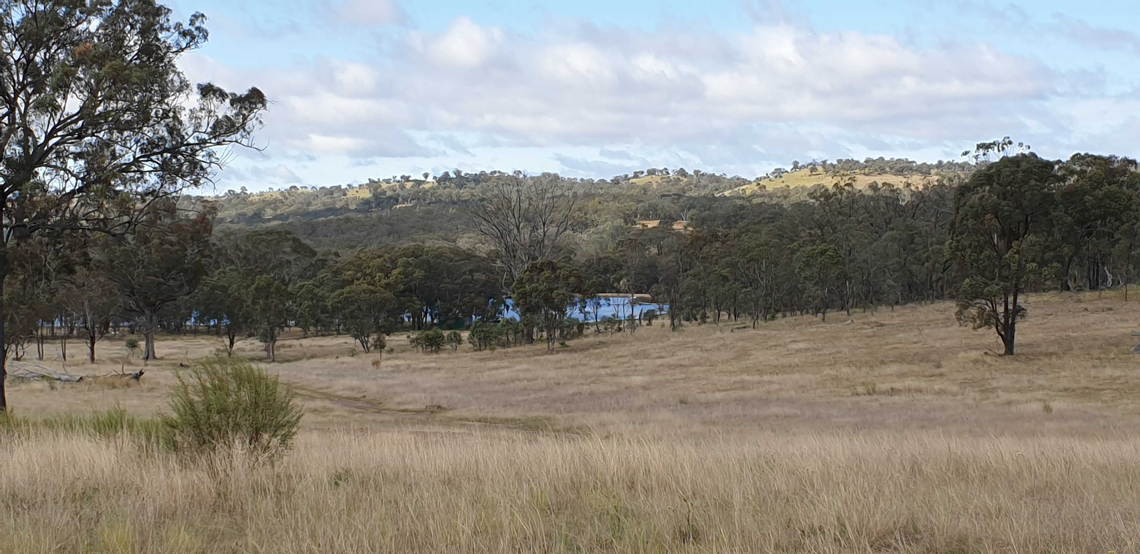 View towards campsite from the top of the hill