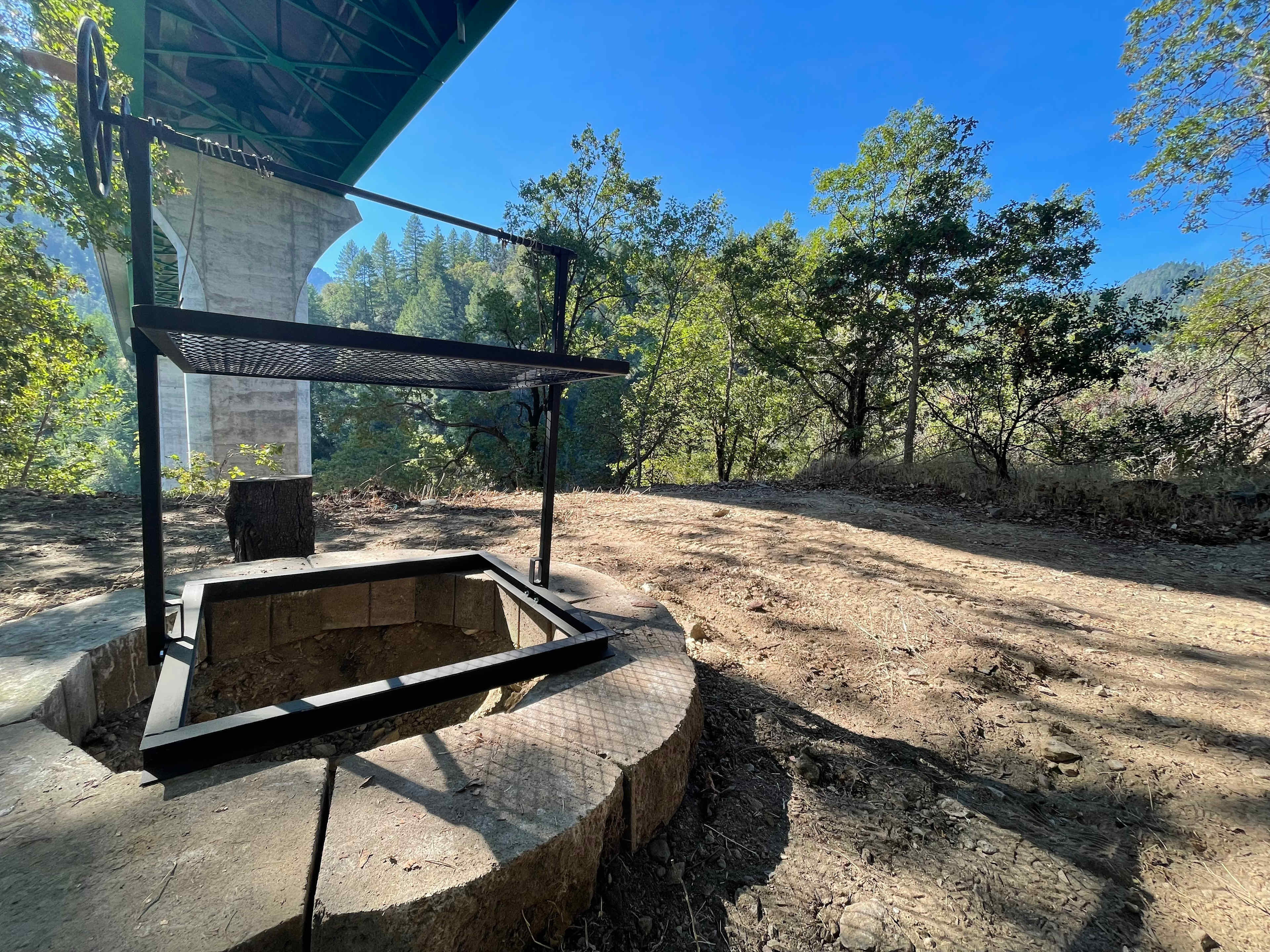 Raining on your camping adventure? Stay dry while chilling by the fire.
