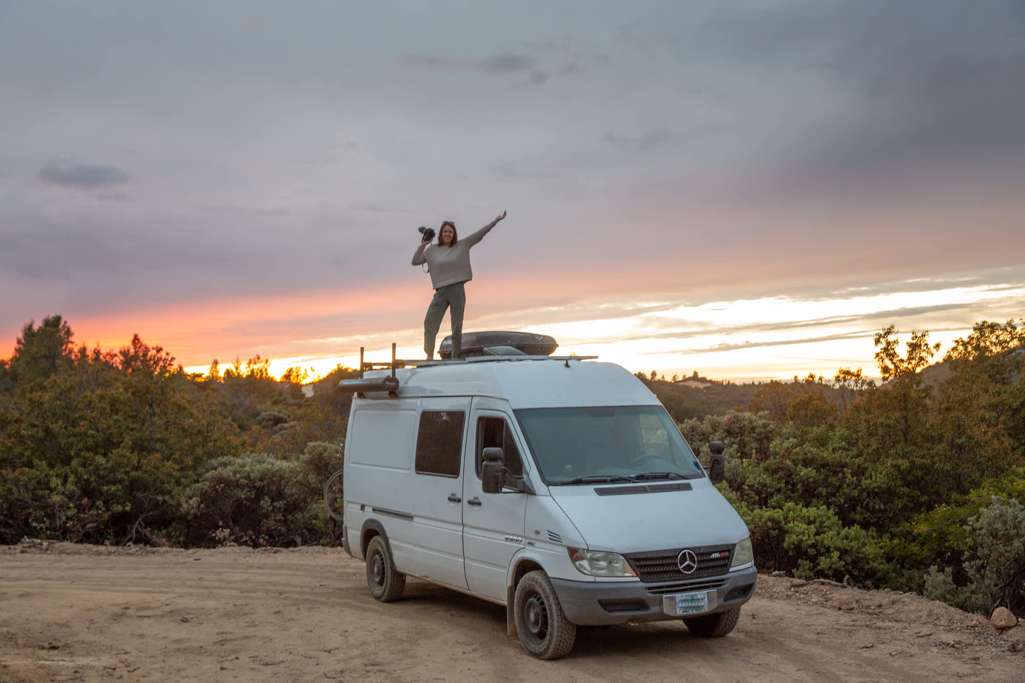 Nothing beats the views from up on top of the van!