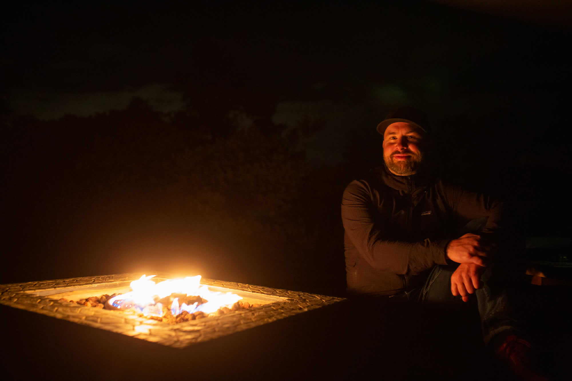 Enjoying our time around the fire pit