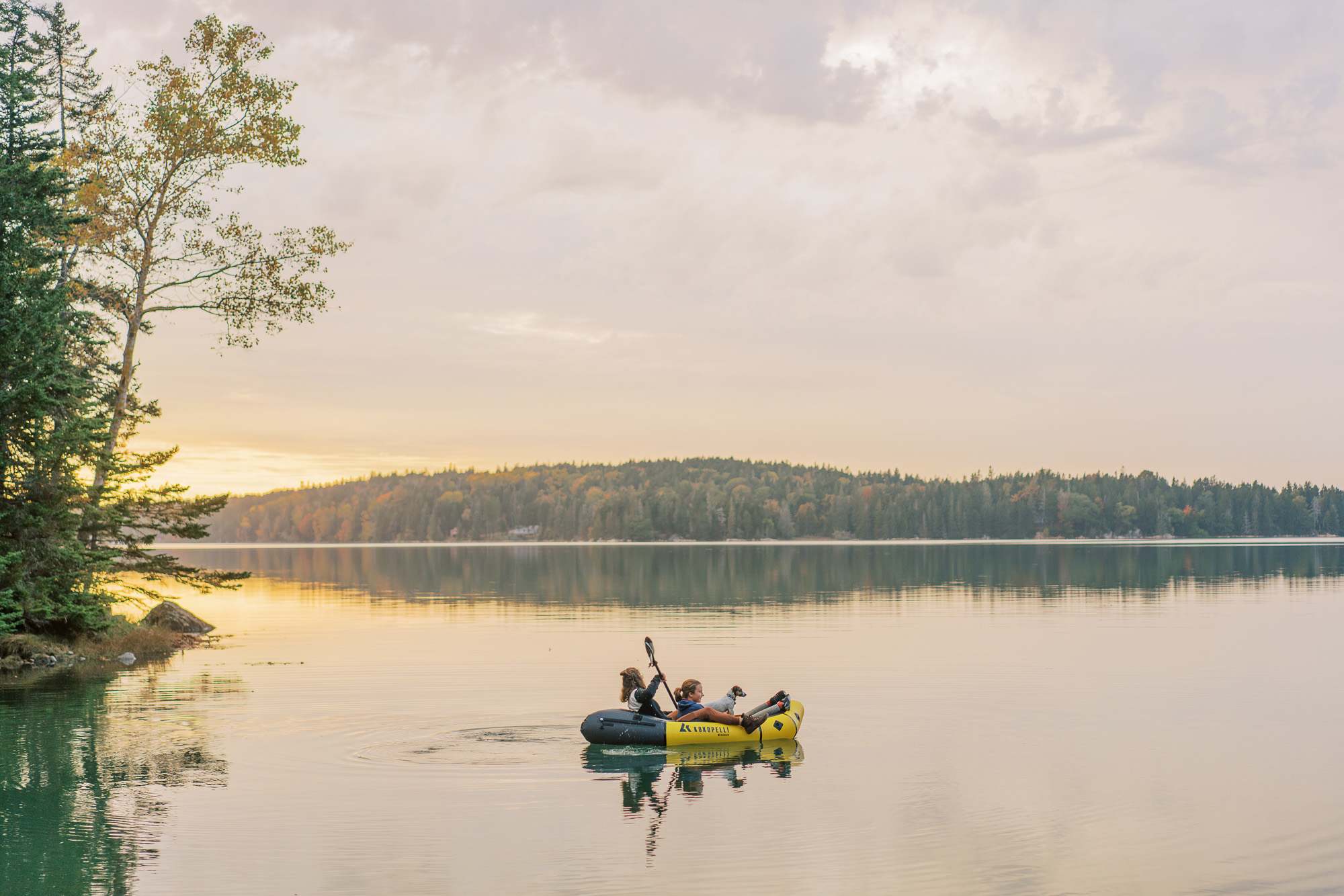 We went out on our packraft to enjoy the bay