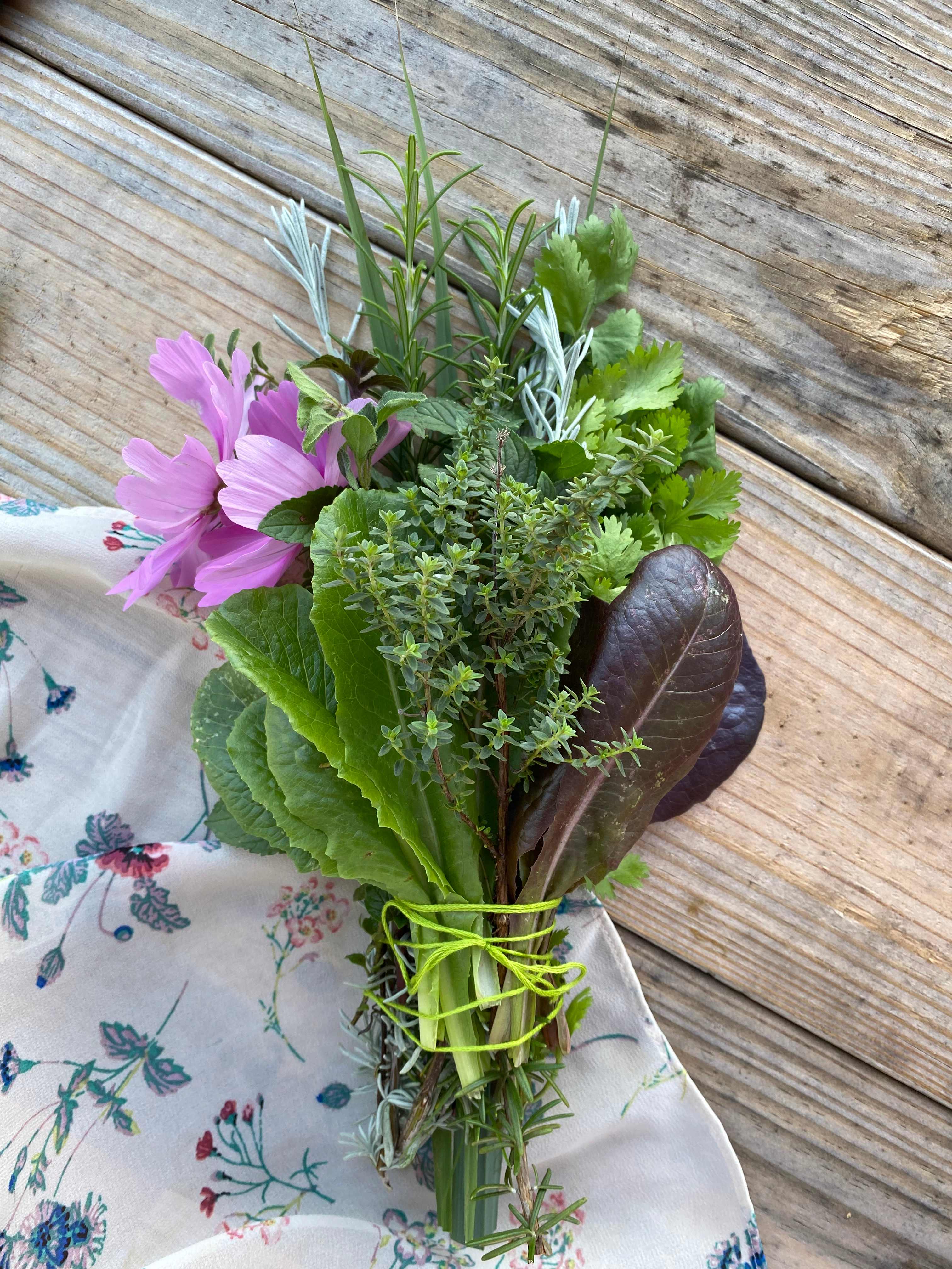 Variety of herbs and produce available throughout the year