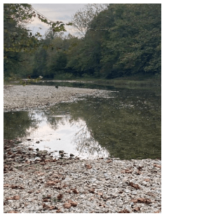 The creek was beautiful - cool, clean, and clear.  Plenty of space for swimming, lounging, playing football, or just exploring.
